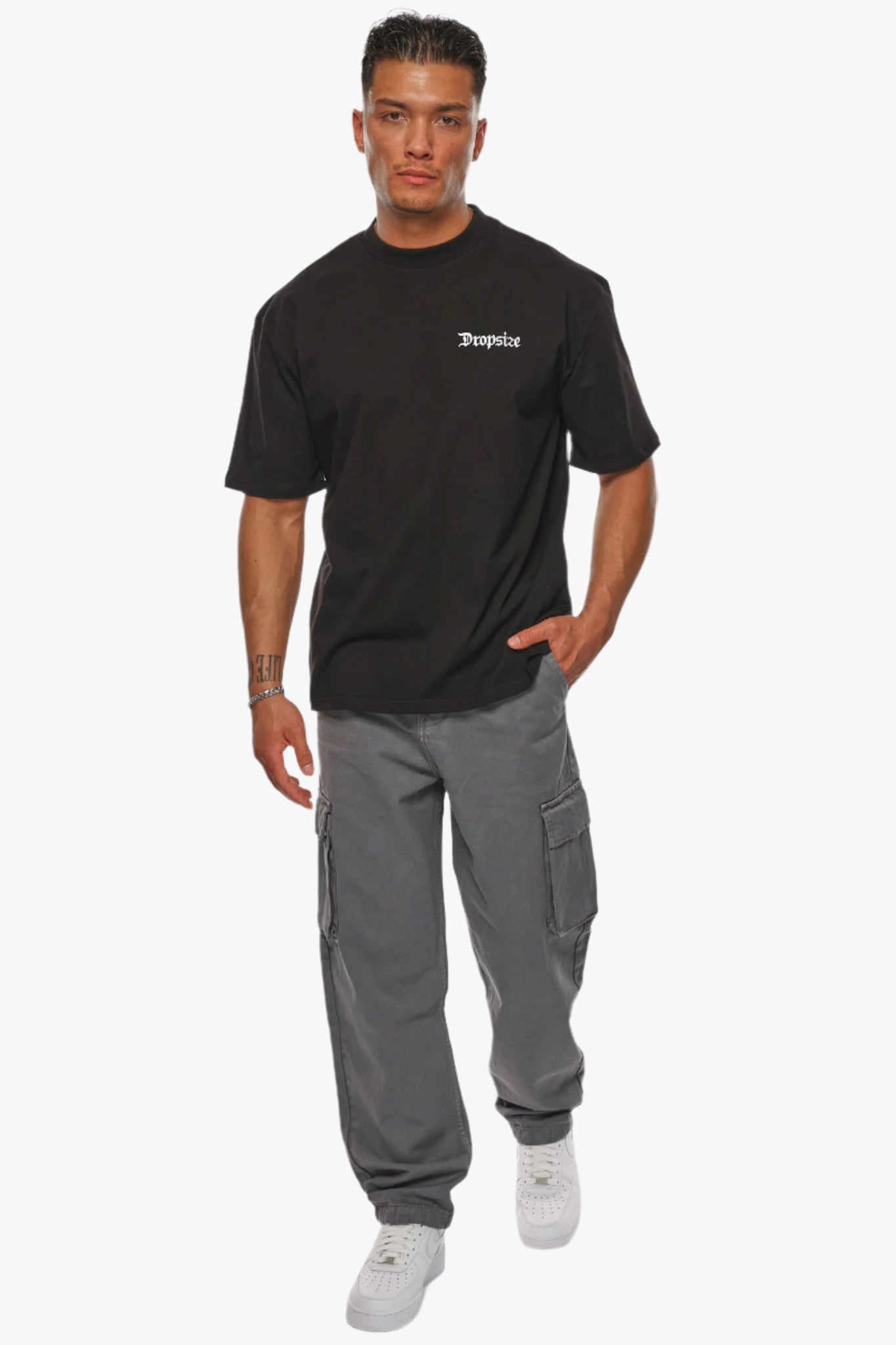 V2 CARGO JEANS SINGLE POCKET STEEL GREY