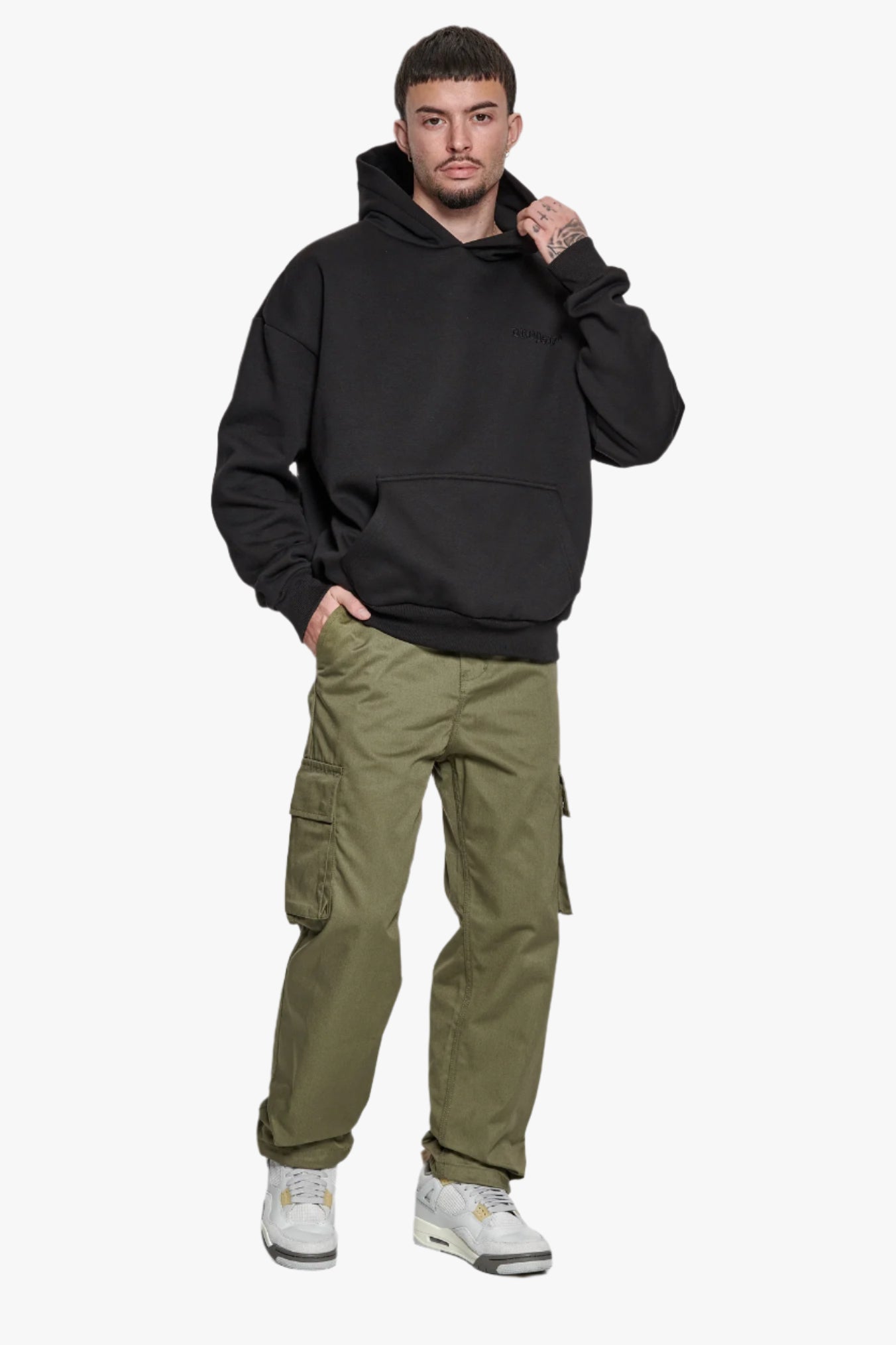 SINGLE CARGO POCKET WORK WEAR PANTS OLIVE