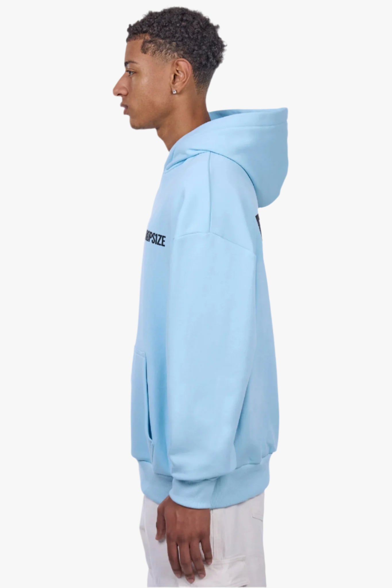 HEAVY OVERSIZE HD PRINT HOODIE BLUE GLOW