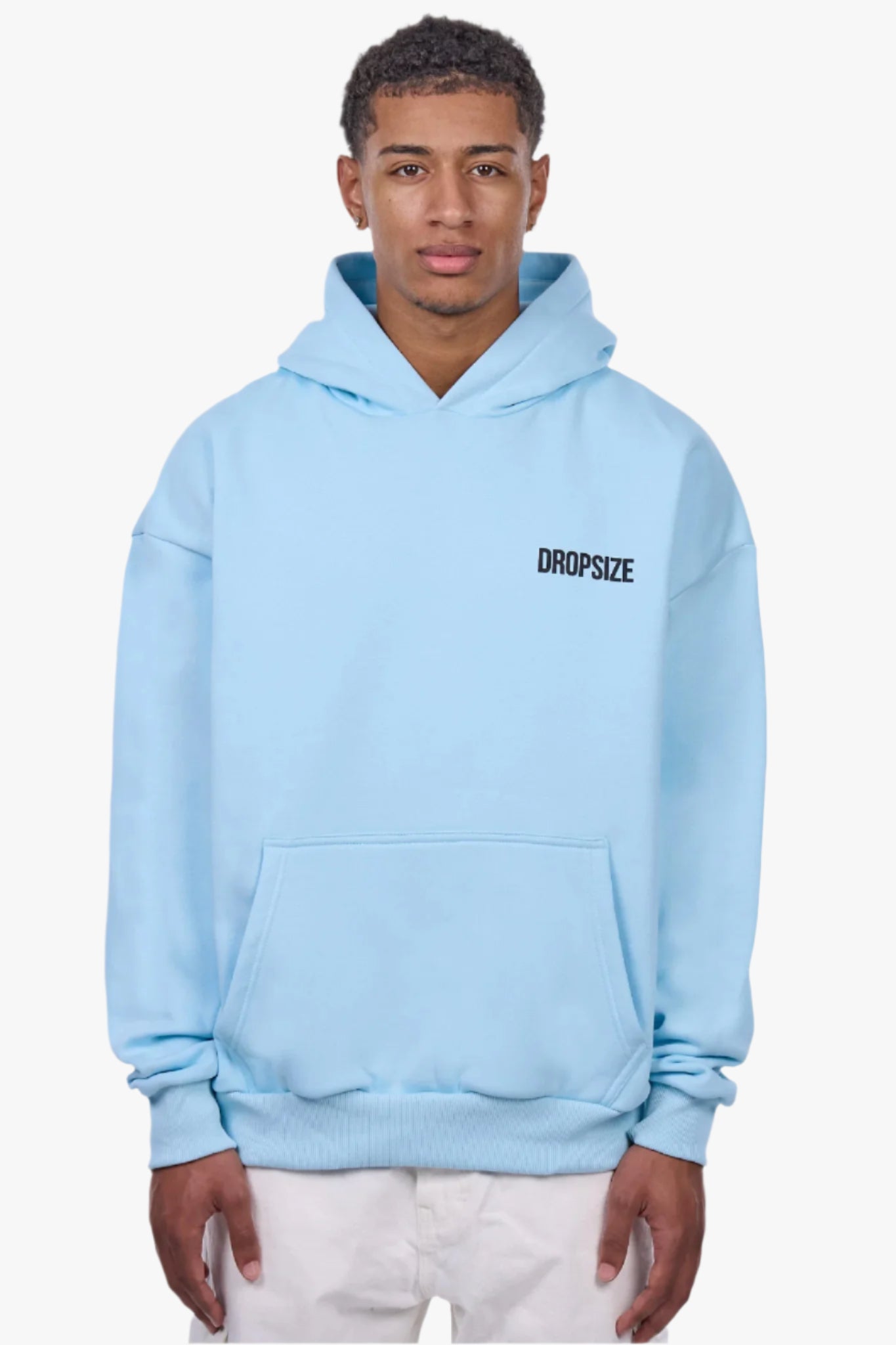 HEAVY OVERSIZE HD PRINT HOODIE BLUE GLOW