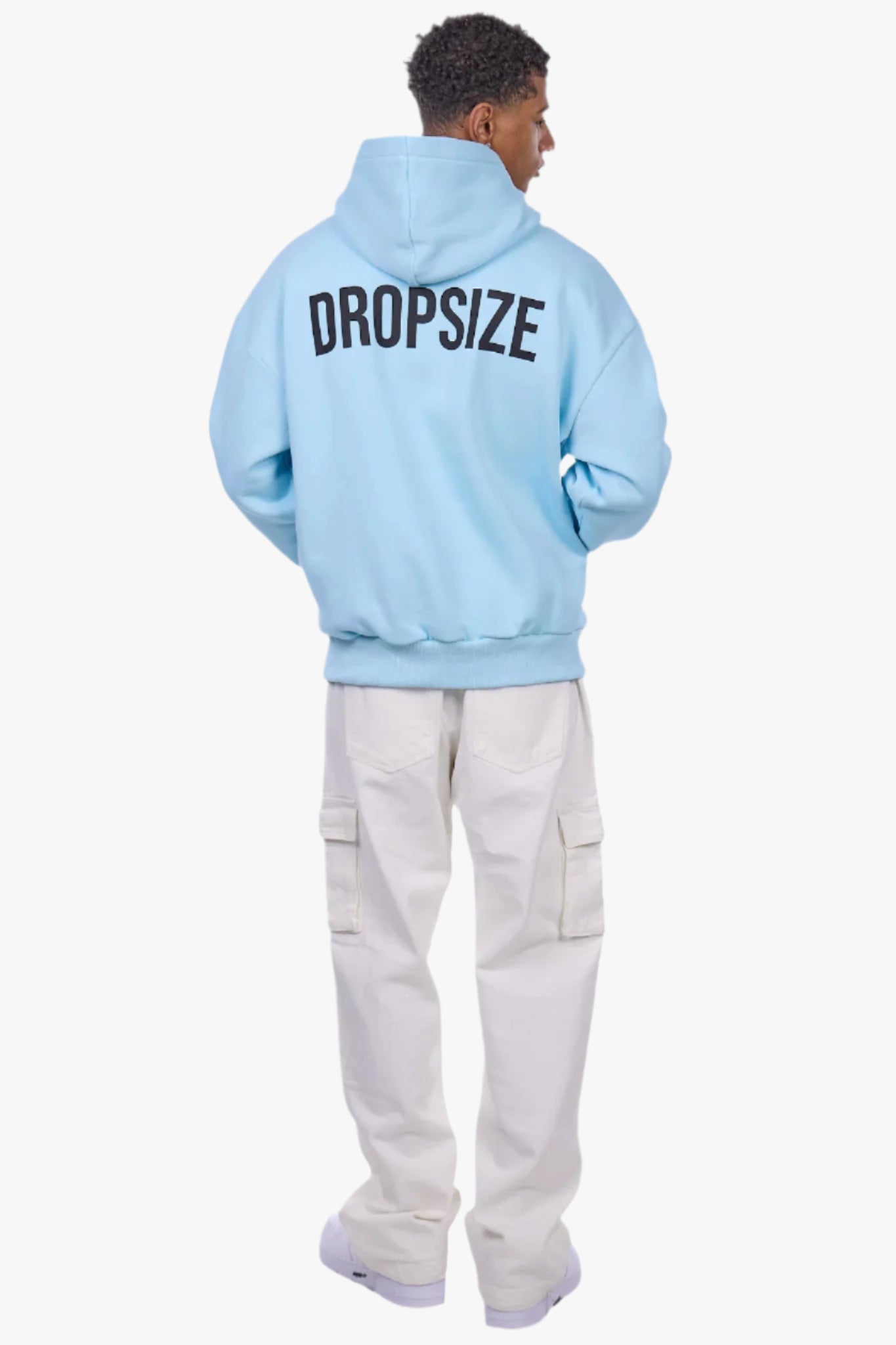 HEAVY OVERSIZE HD PRINT HOODIE BLUE GLOW