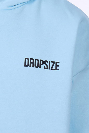 HEAVY OVERSIZE HD PRINT HOODIE BLUE GLOW