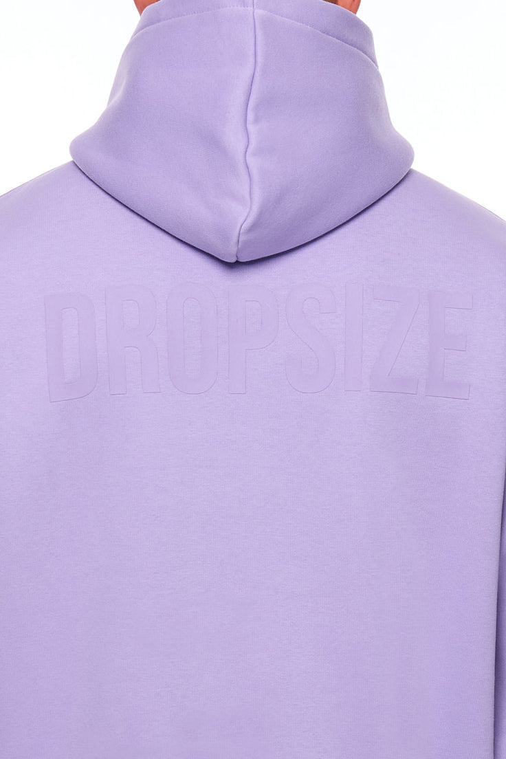 HEAVY OVERSIZE HD PRINT HOODIE PURPLE ROSE