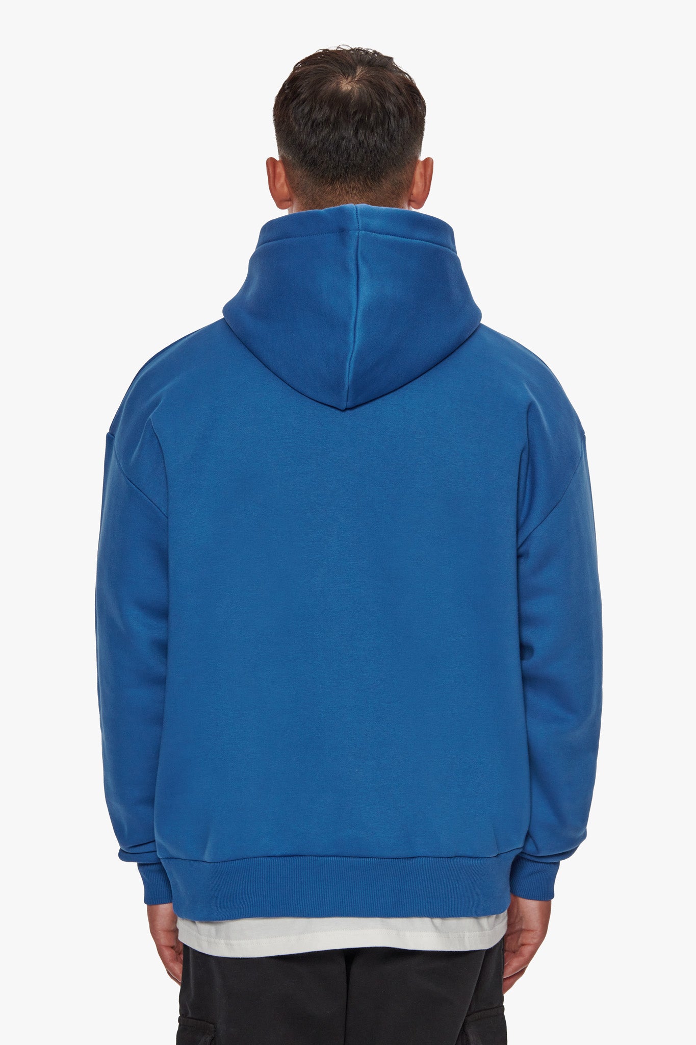 HEAVY OVERSIZE EMBO HOODIE BLUE