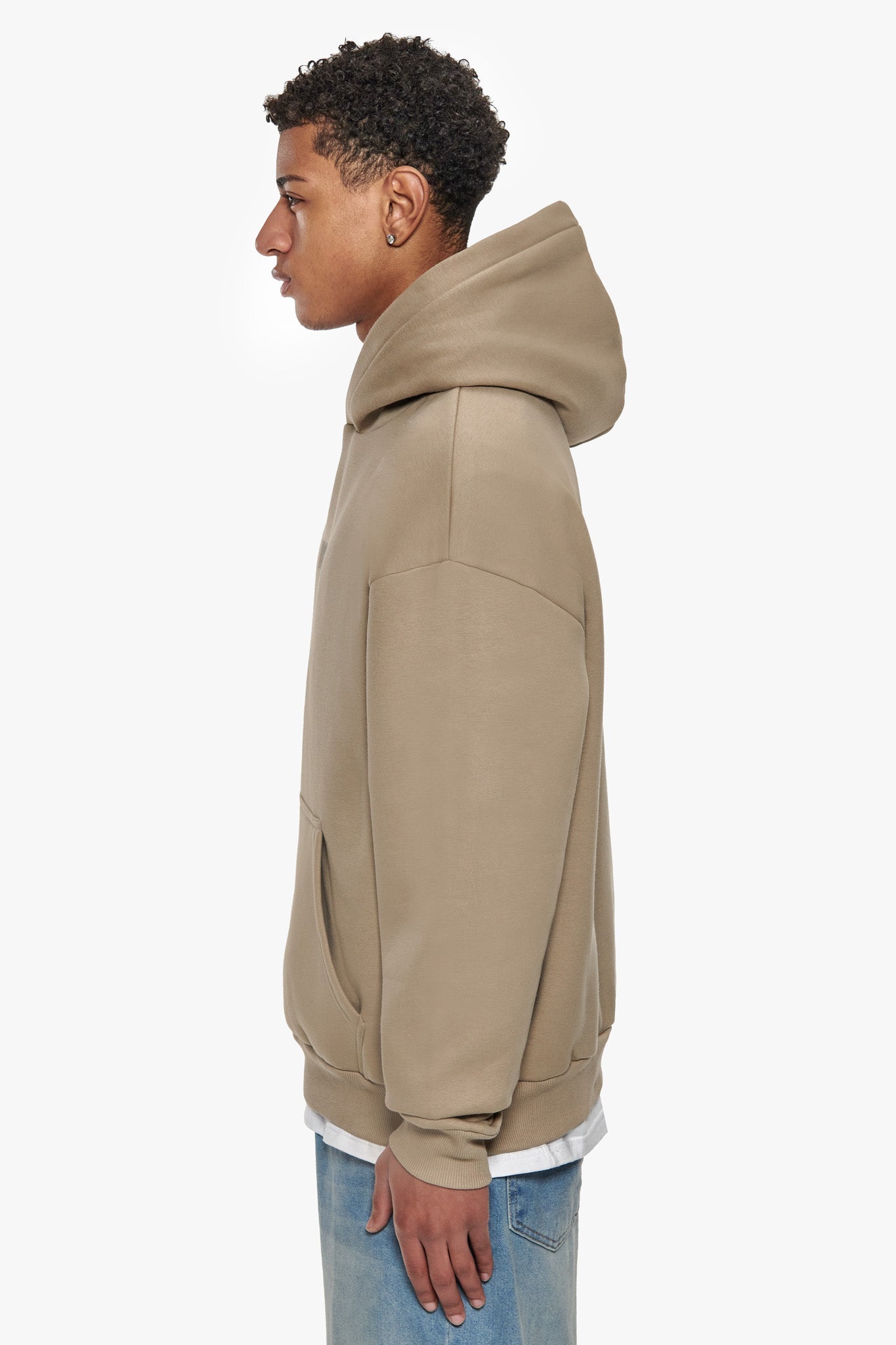 HEAVY OVERSIZE CENTER HD HOODIE WEATHERED TEAK