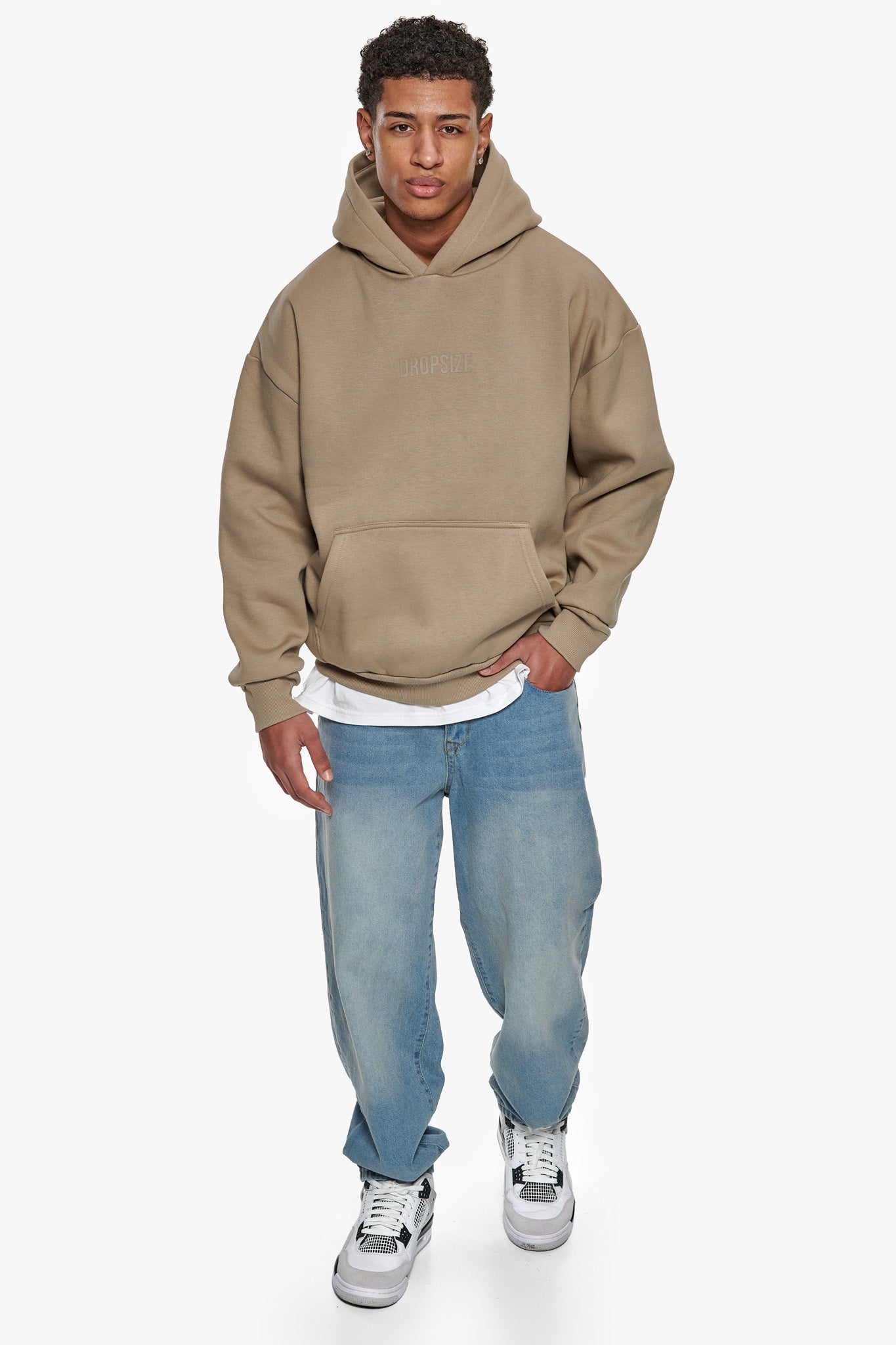 HEAVY OVERSIZE CENTER HD HOODIE WEATHERED TEAK