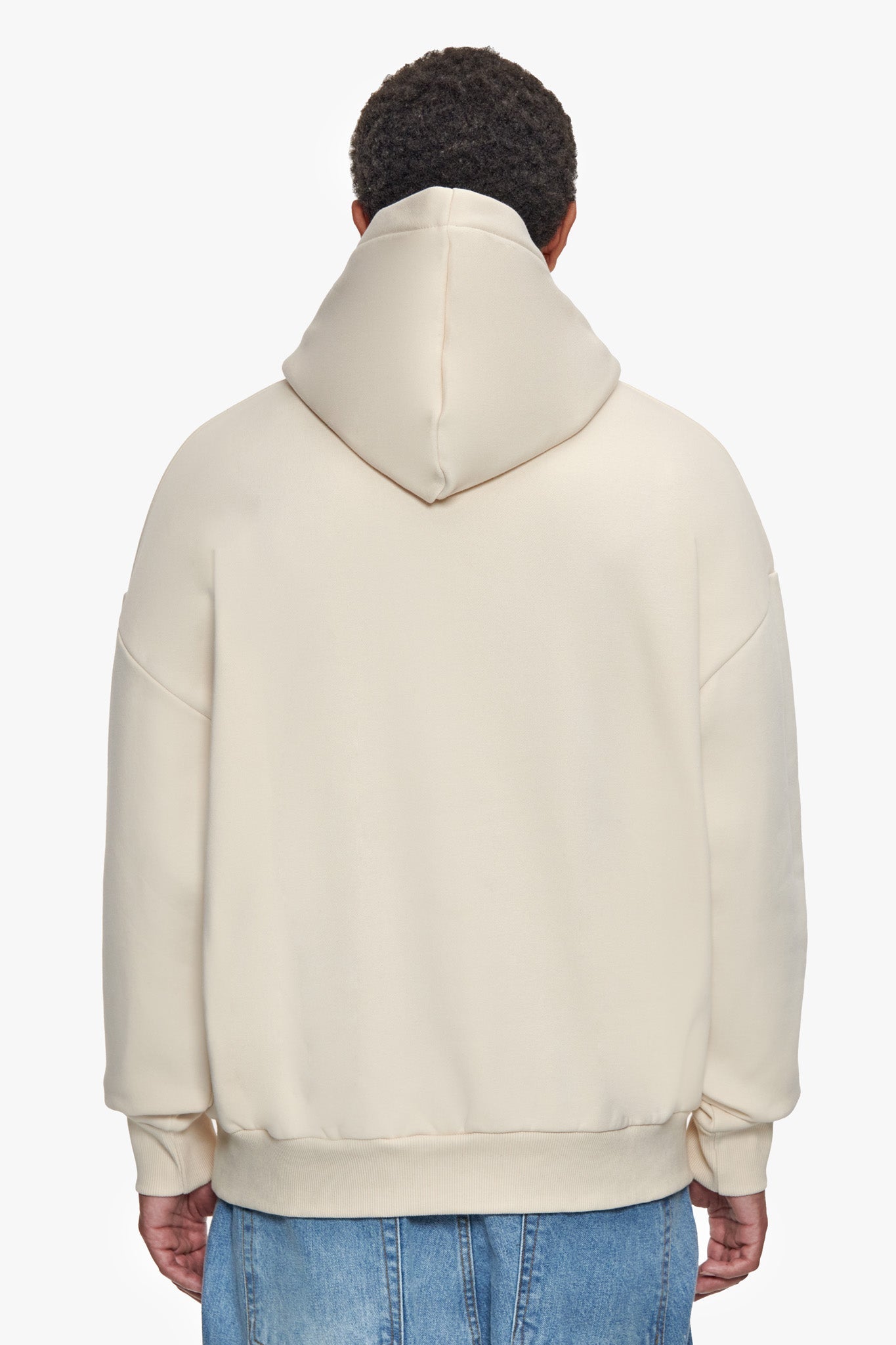 HEAVY OVERSIZE CRIME OUTLINE HOODIE COCONUT MILK