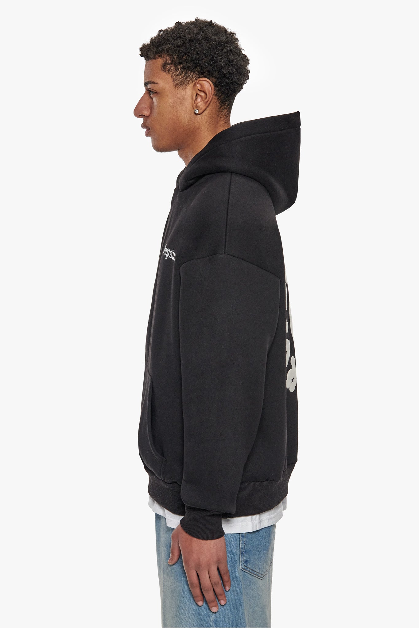 HEAVY OVERSIZE CLOUD CREW HOODIE BLACK