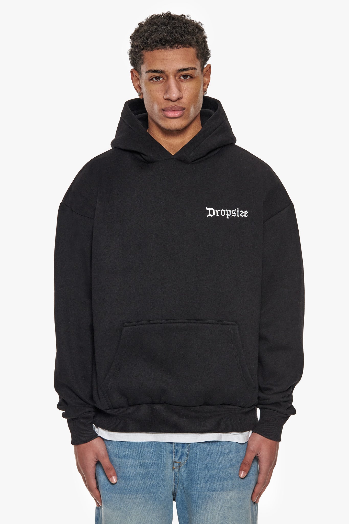 HEAVY OVERSIZE CLOUD CREW HOODIE BLACK