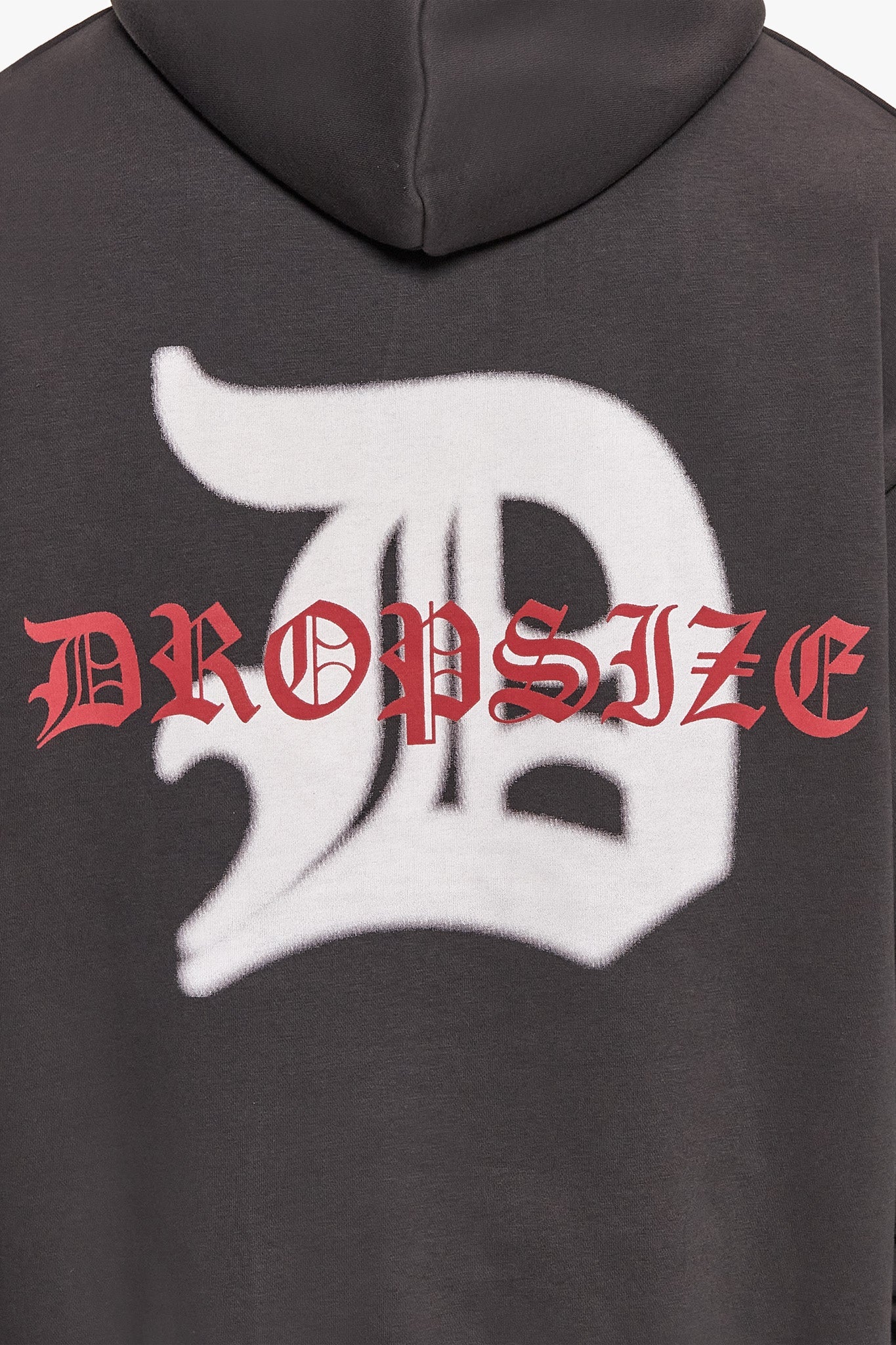 HEAVY OVERSIZE MID LOGO HOODIE WASHED BLACK