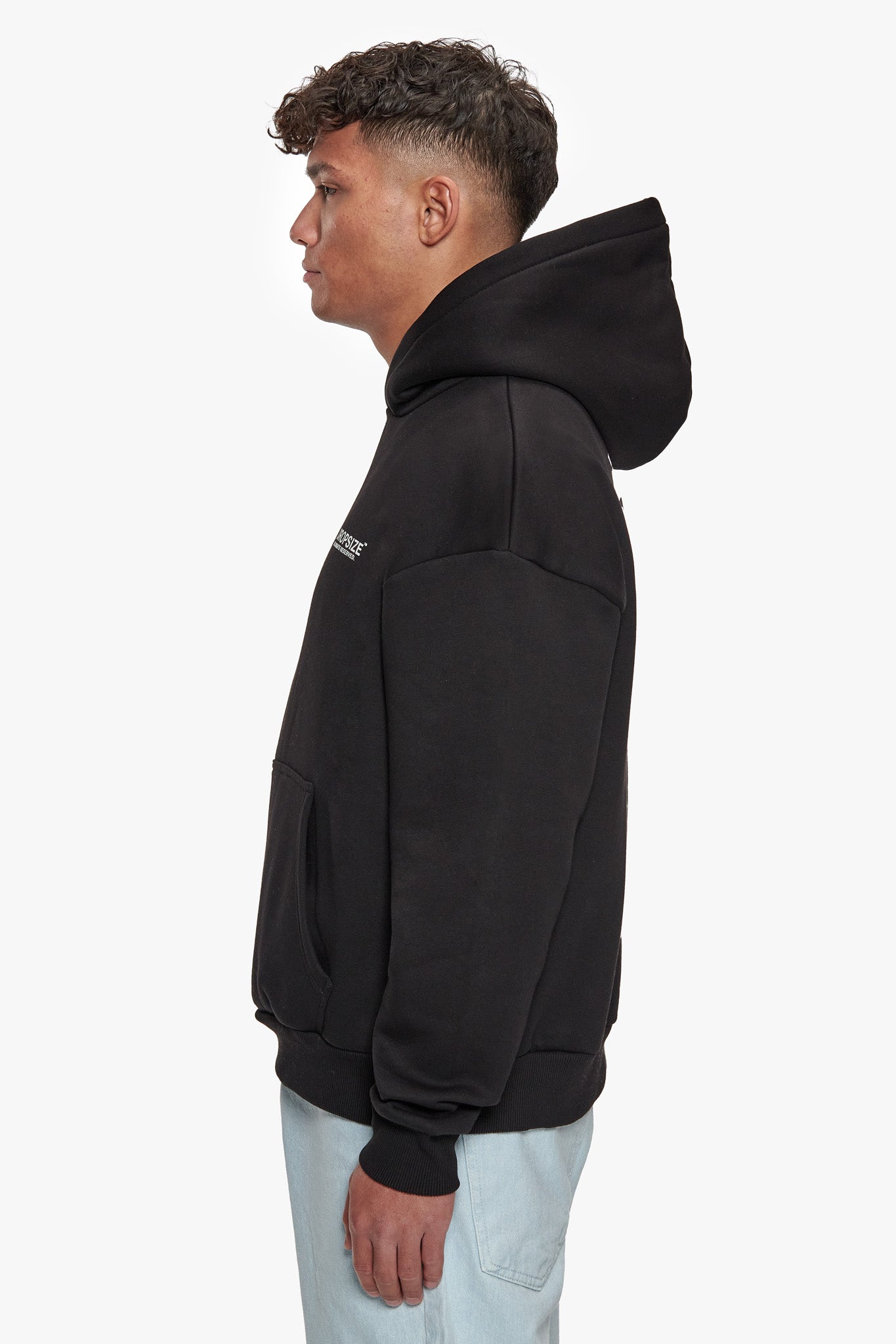 HEAVY OVERSIZE STAY TRUE HOODIE BLACK