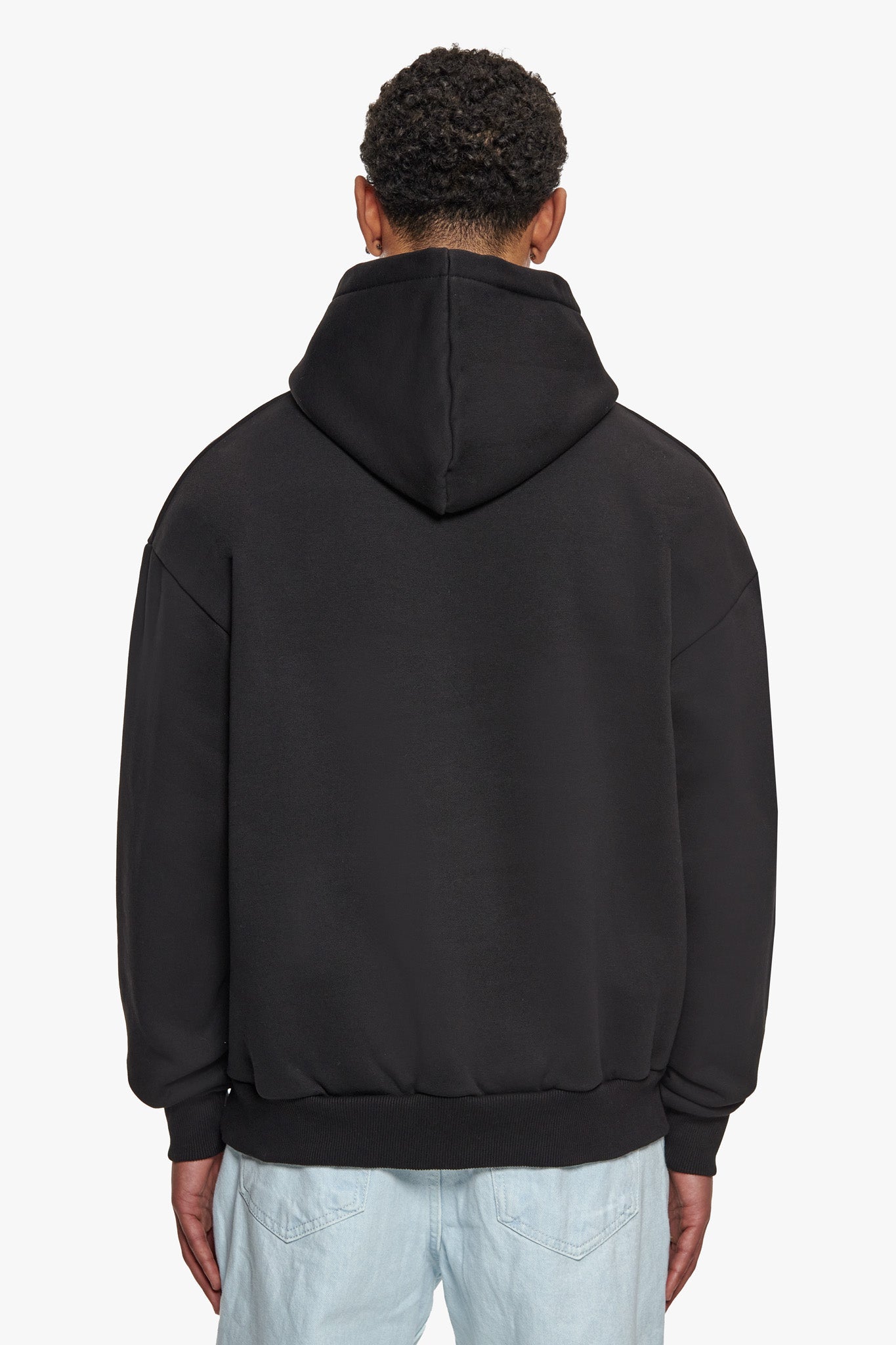 HEAVY OVERSIZE MORE FOCUS HOODIE WASHED BLACK