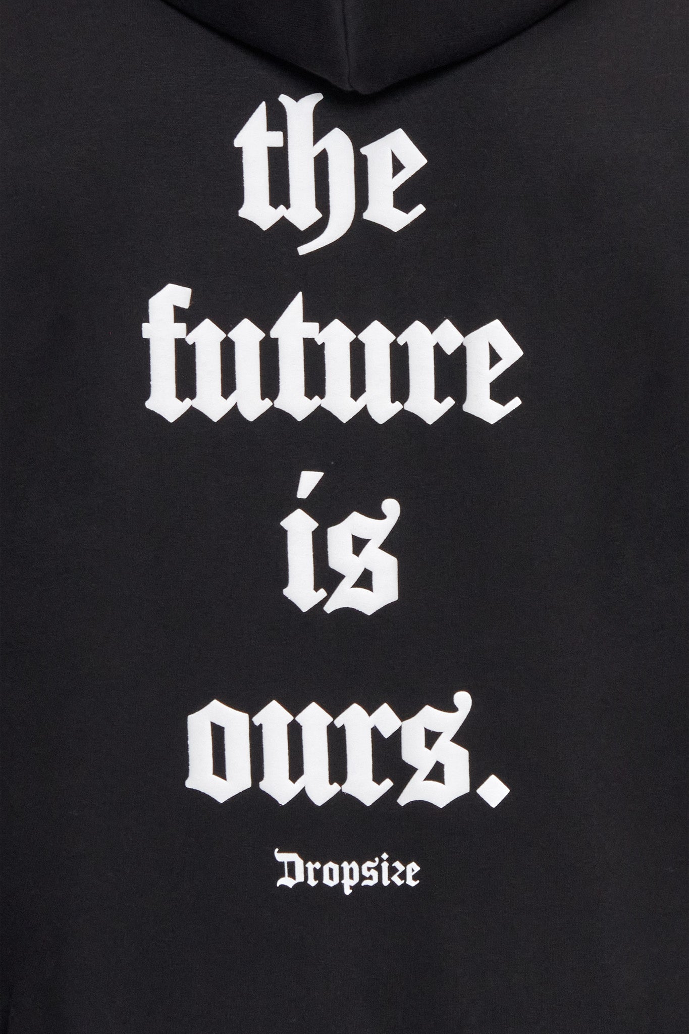 SUPER HEAVY OVERSIZE FUTURE IS OURS HOODIE BLACK