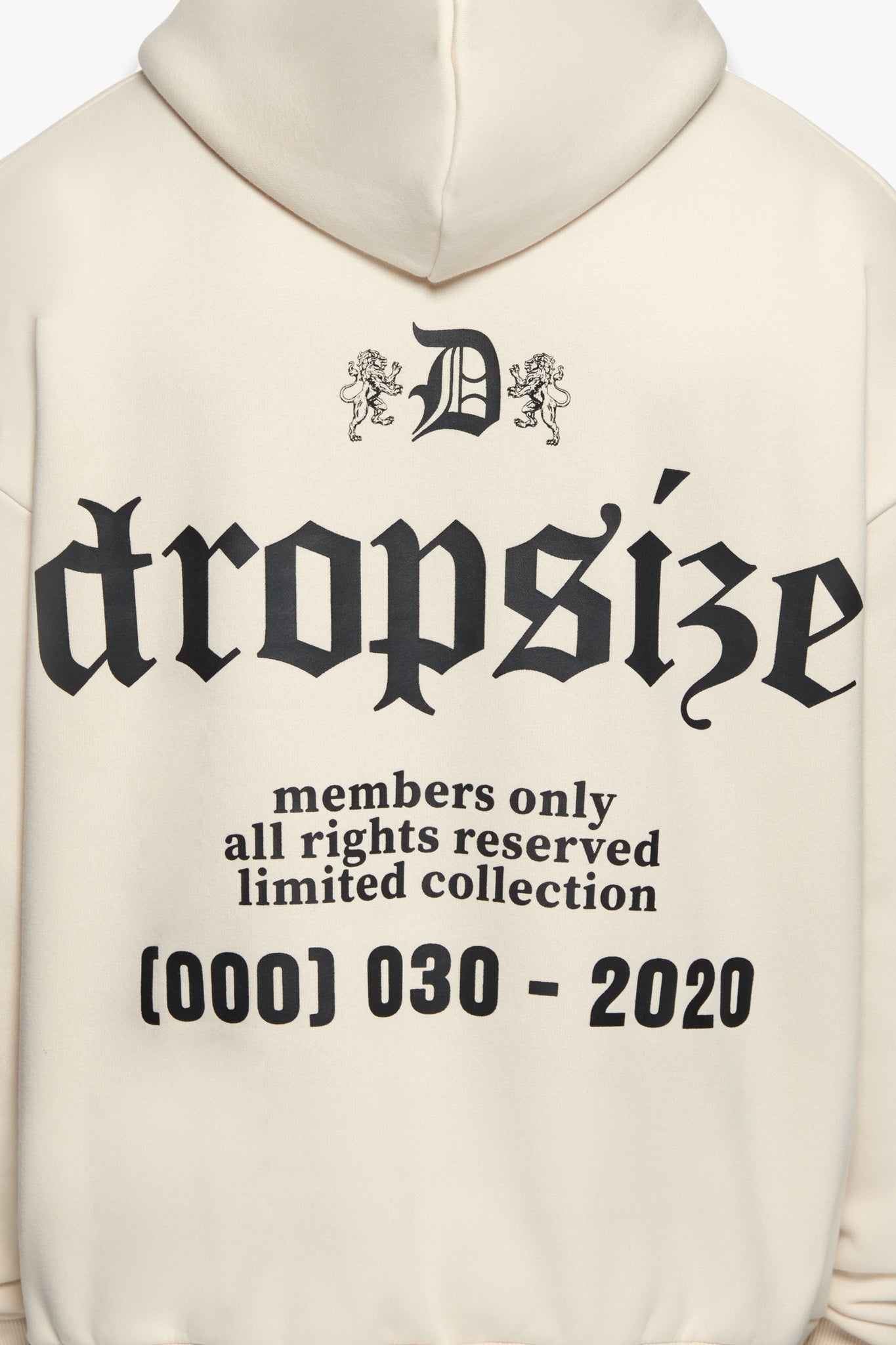 HEAVY OVERSIZE NUMBER HOODIE COCONUT MILK