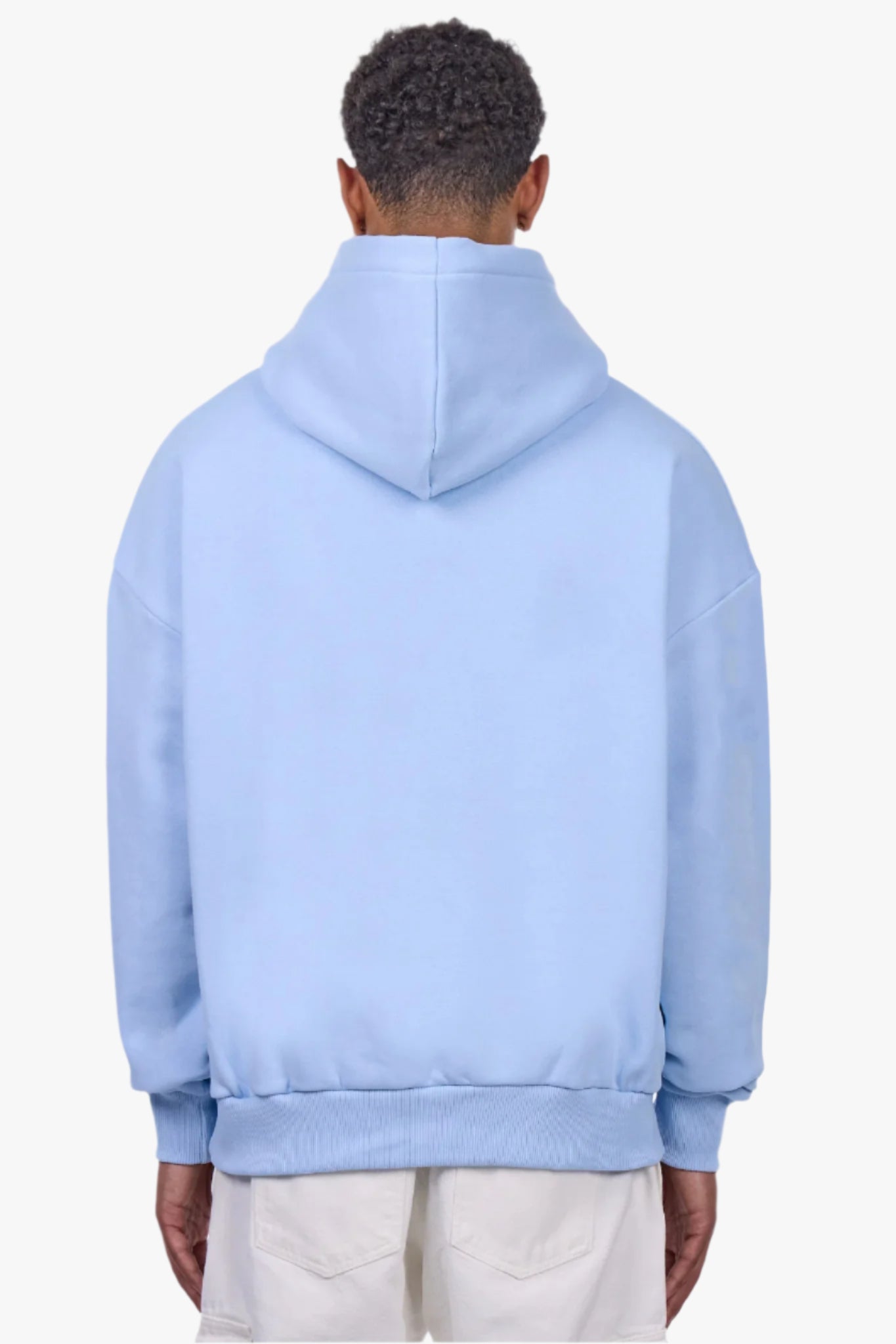 HEAVY OVERSIZE MIDDLE RUBBER PATCH HOODIE BABY BLUE