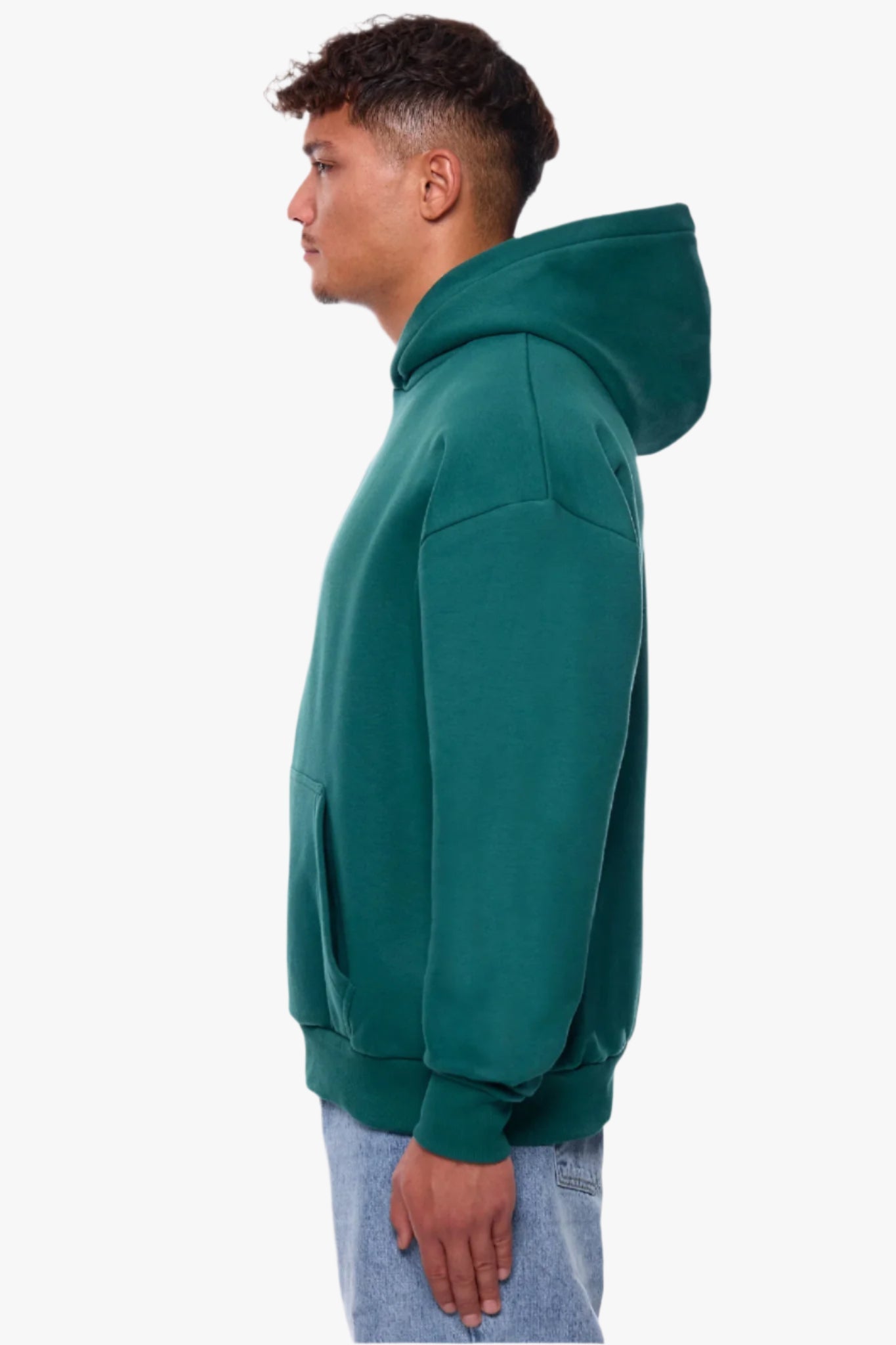 HEAVY OVERSIZE MIDDLE RUBBER PATCH HOODIE GREEN