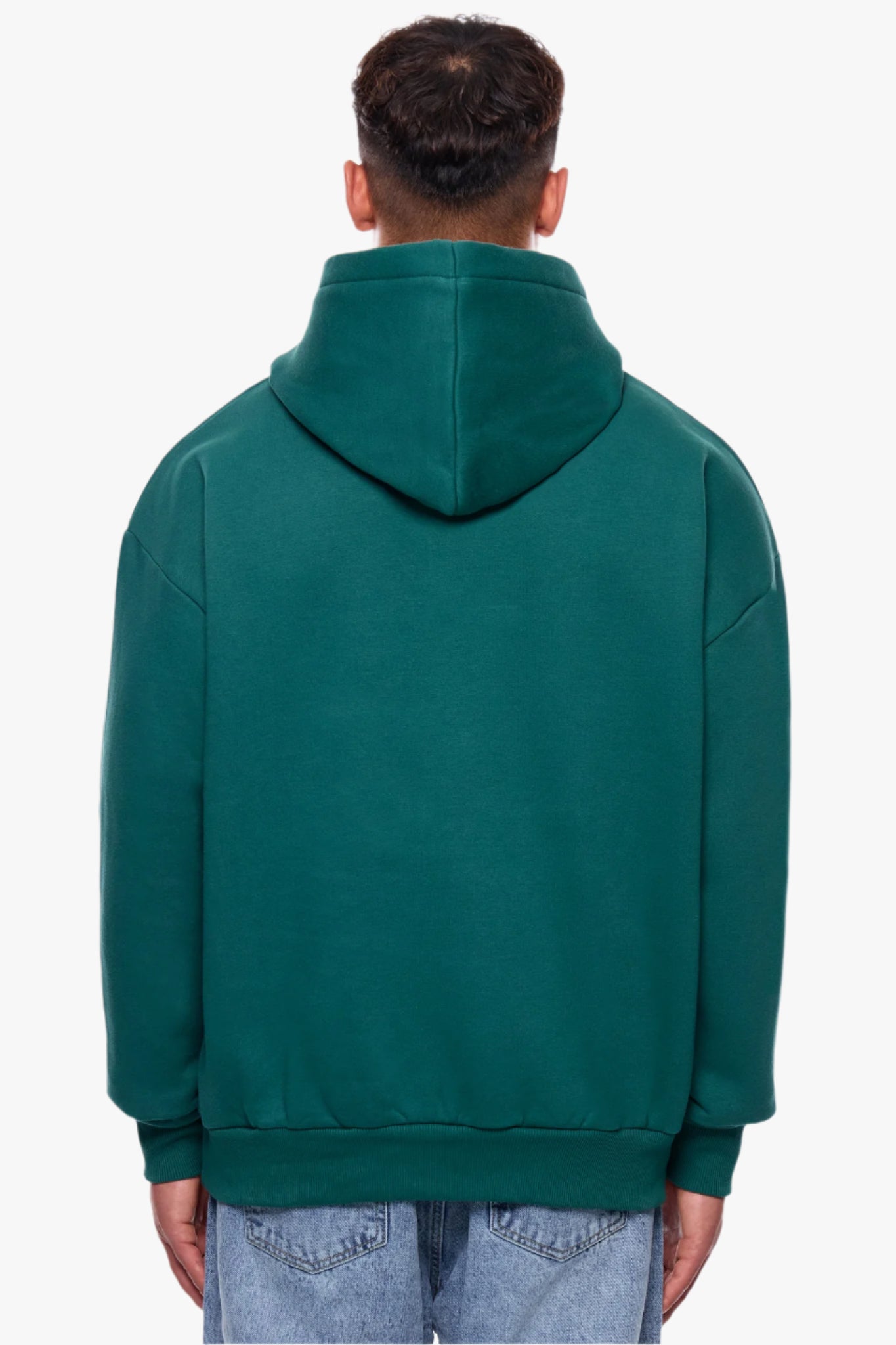 HEAVY OVERSIZE MIDDLE RUBBER PATCH HOODIE GREEN