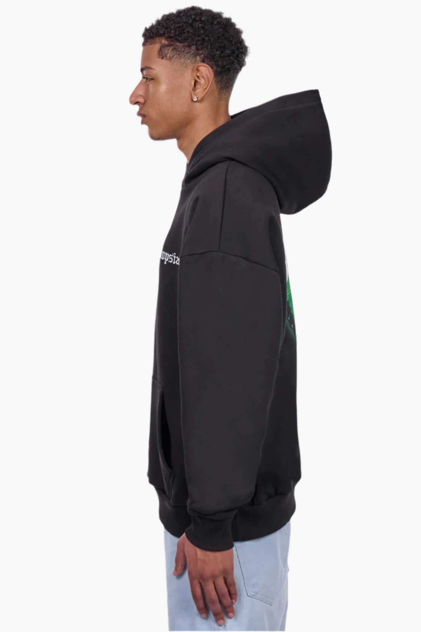 HEAVY OVERSIZE BEST PLACE TO LIVE HOODIE BLACK/PINE