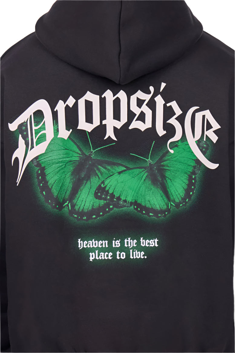 HEAVY OVERSIZE BEST PLACE TO LIVE HOODIE BLACK/PINE