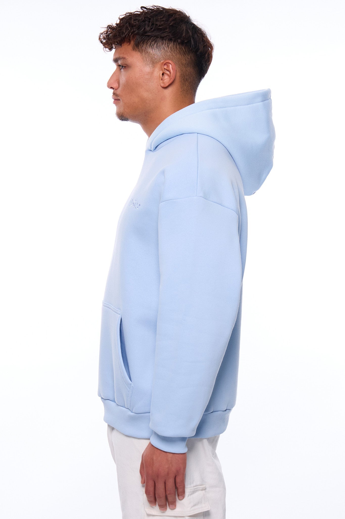 HEAVY LOOSE FIT HOODIE BABY BLUE