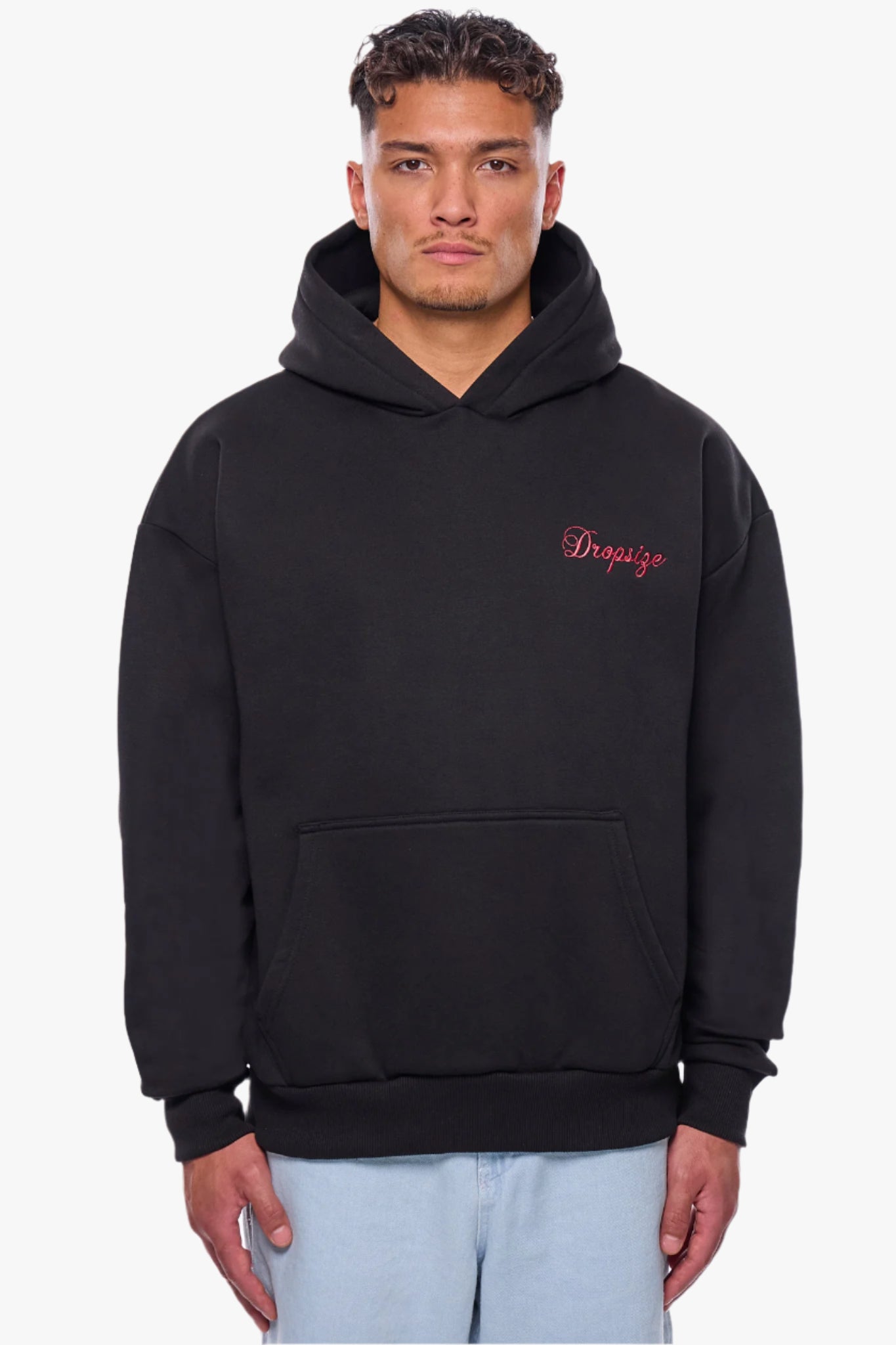 HEAVY OVERSIZE HEAVEN ROSES HOODIE BLACK
