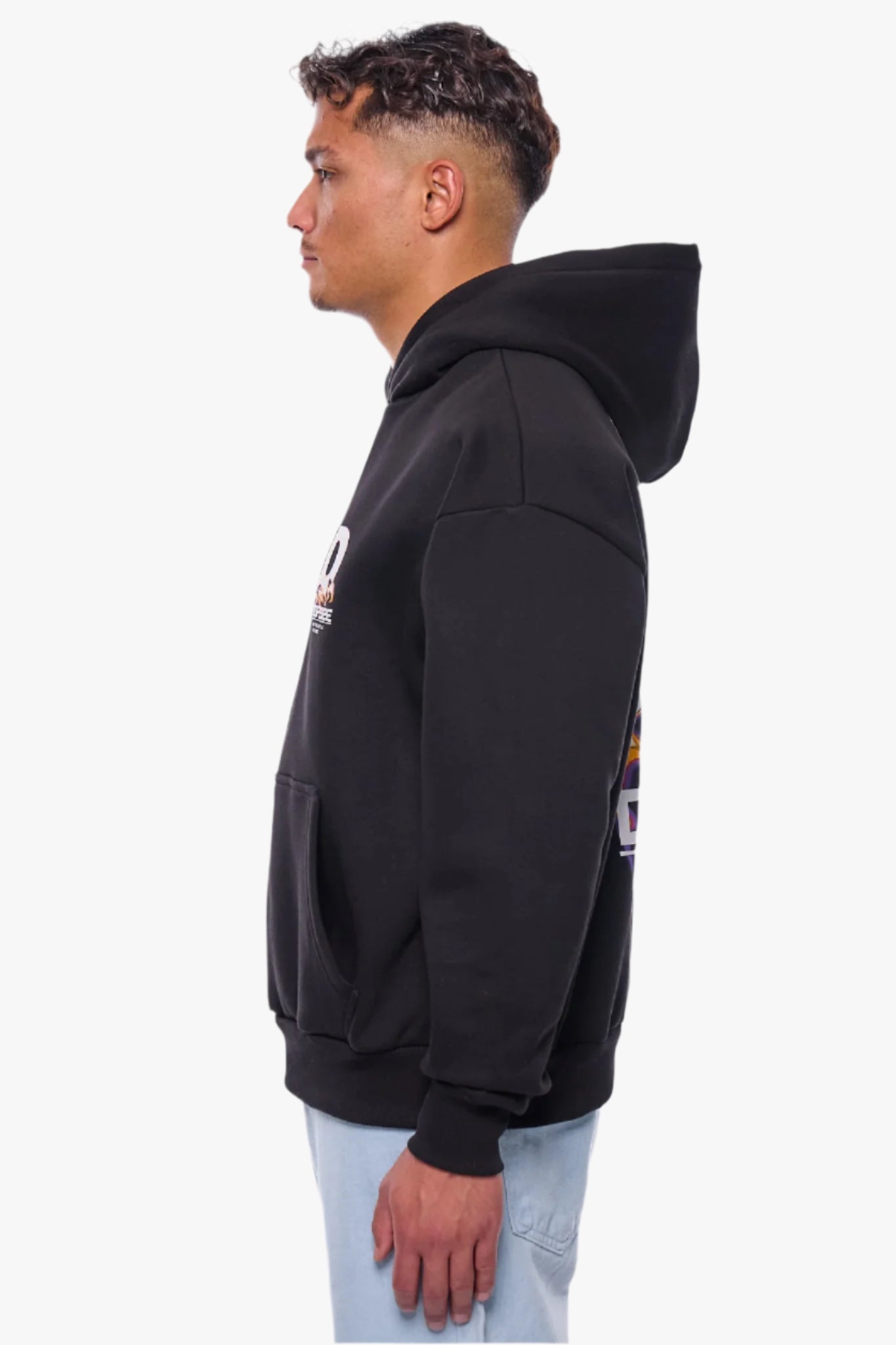 HEAVY OVERSIZE HUSTLE HOODIE BLACK