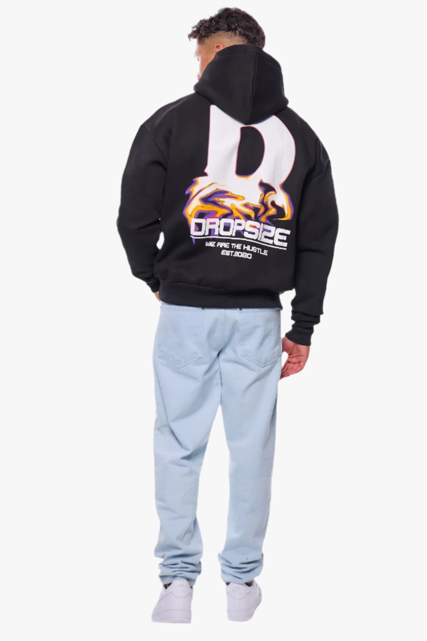 HEAVY OVERSIZE HUSTLE HOODIE BLACK