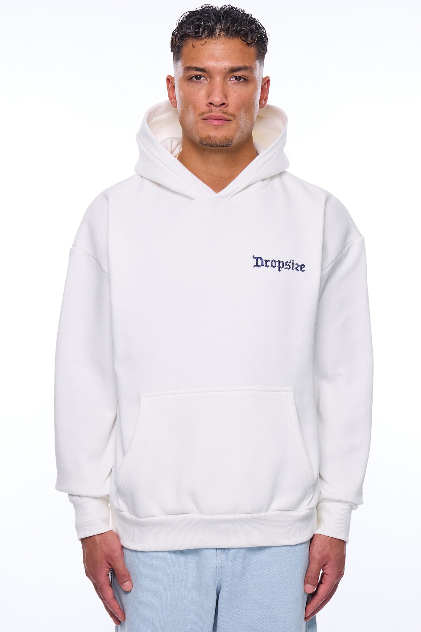 HEAVY OVERSIZE DAILY HUSTLE HOODIE CREAM WHITE