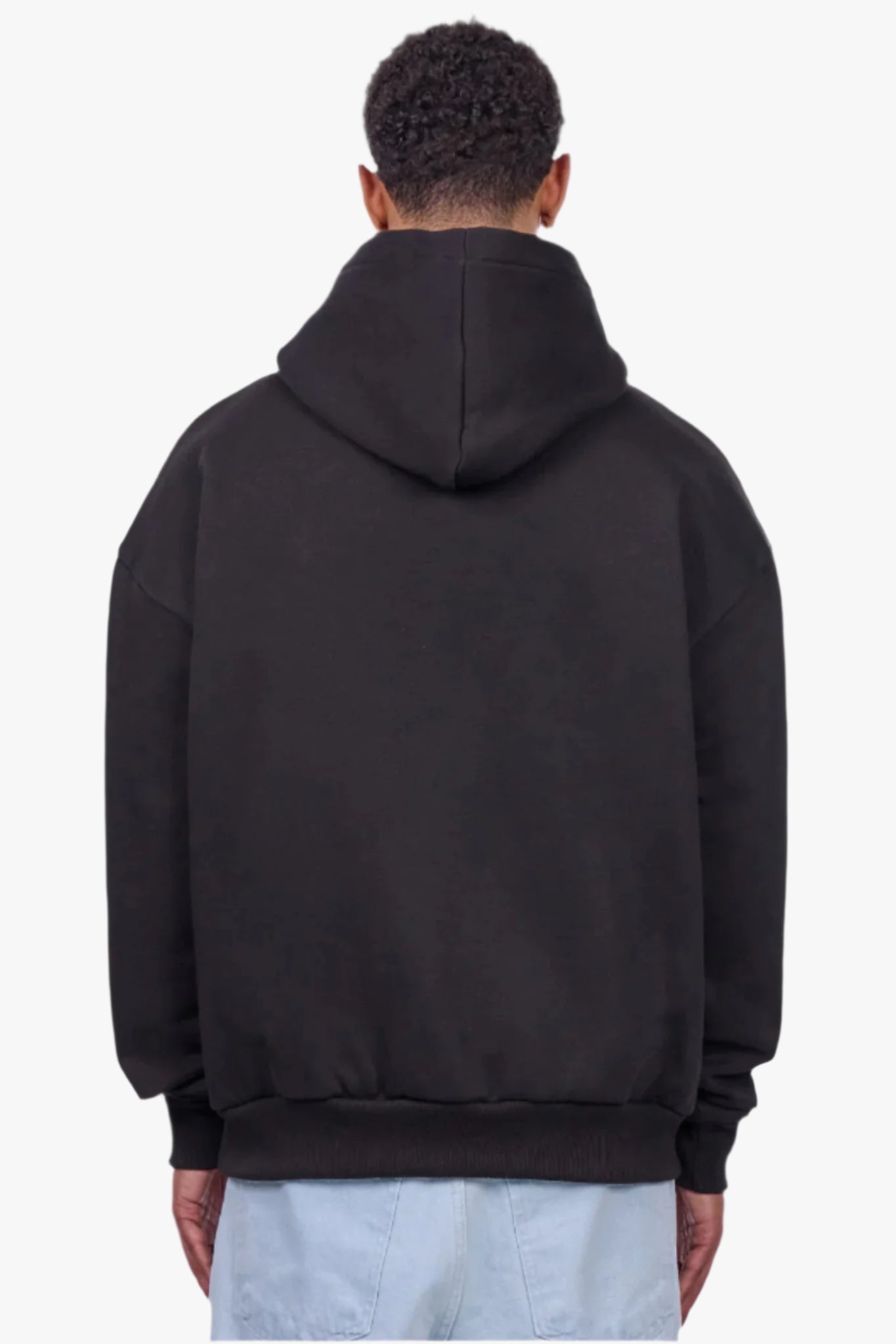 HEAVY OVERSIZE SCRIPT LOGO HOODIE BLACK