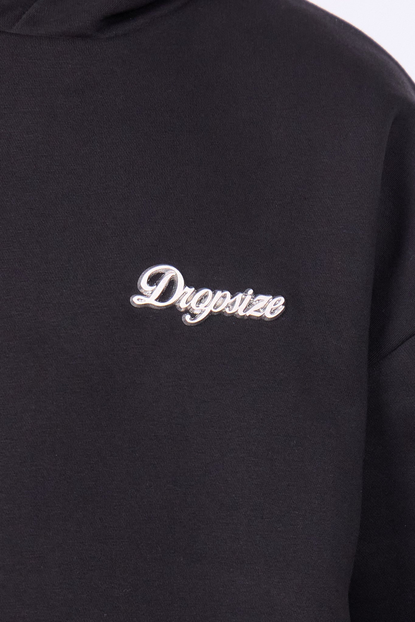 HEAVY OVERSIZE SCRIPT LOGO HOODIE BLACK