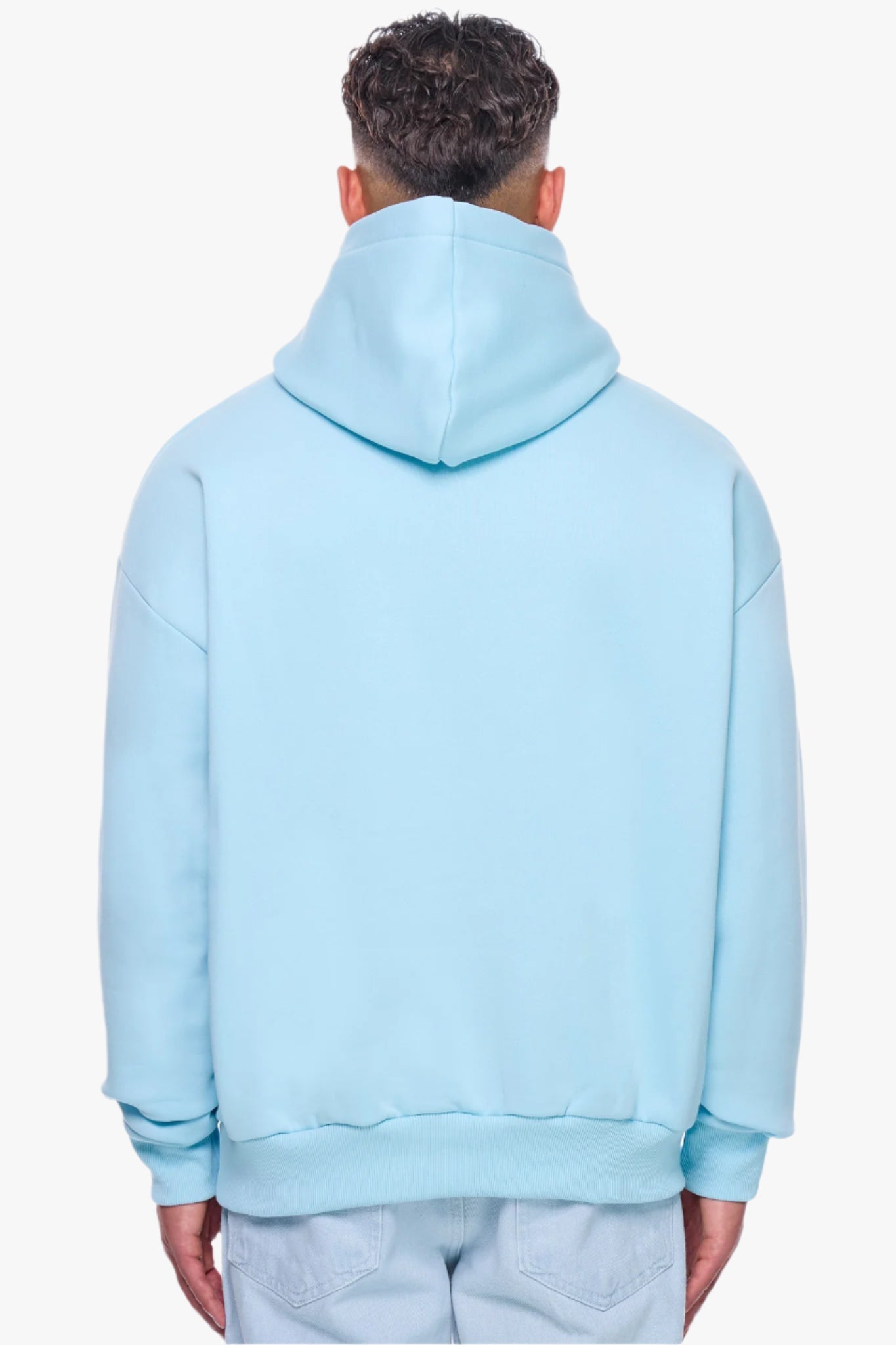 HEAVY OVERSIZE EMBO HOODIE BLUE GLOW