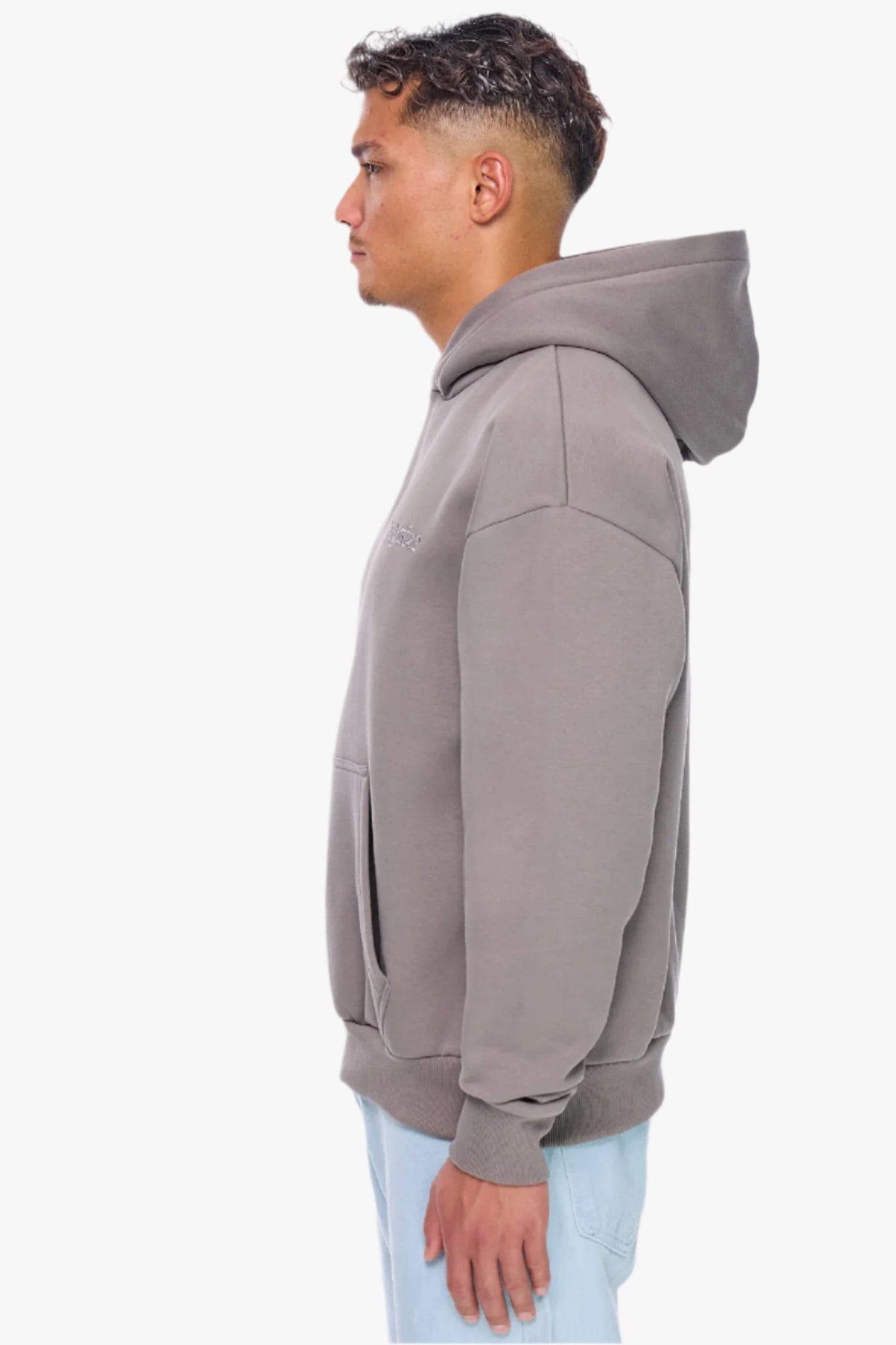 HEAVY OVERSIZE EMBO HOODIE DRIFTWOOD