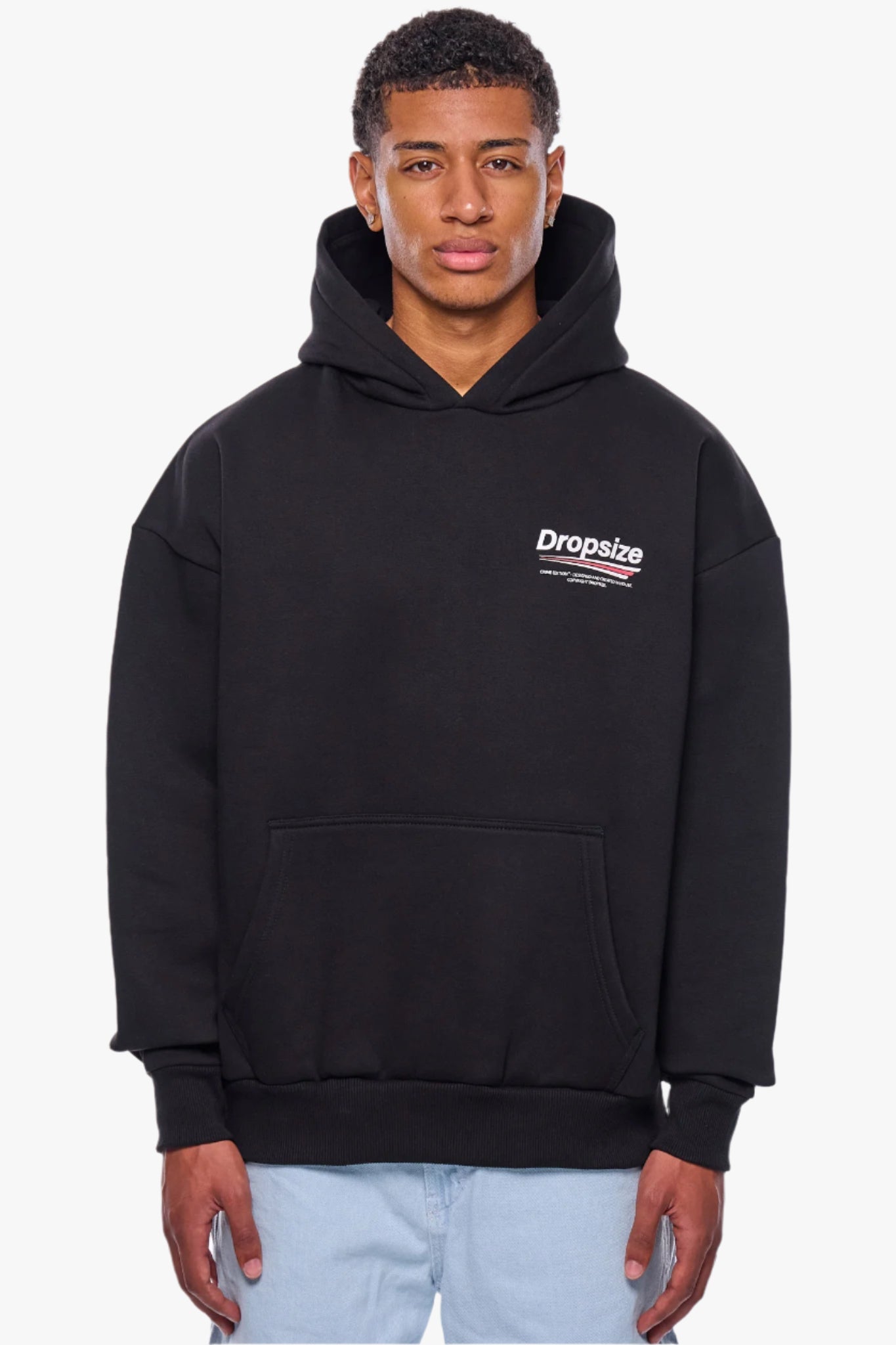 HEAVY OVERSIZE COPYRIGHT HOODIE BLACK