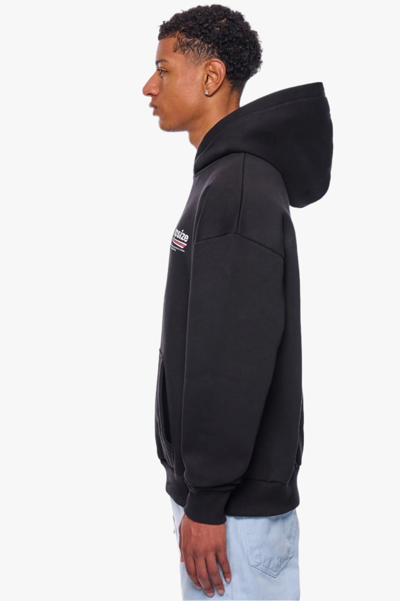 HEAVY OVERSIZE COPYRIGHT HOODIE BLACK