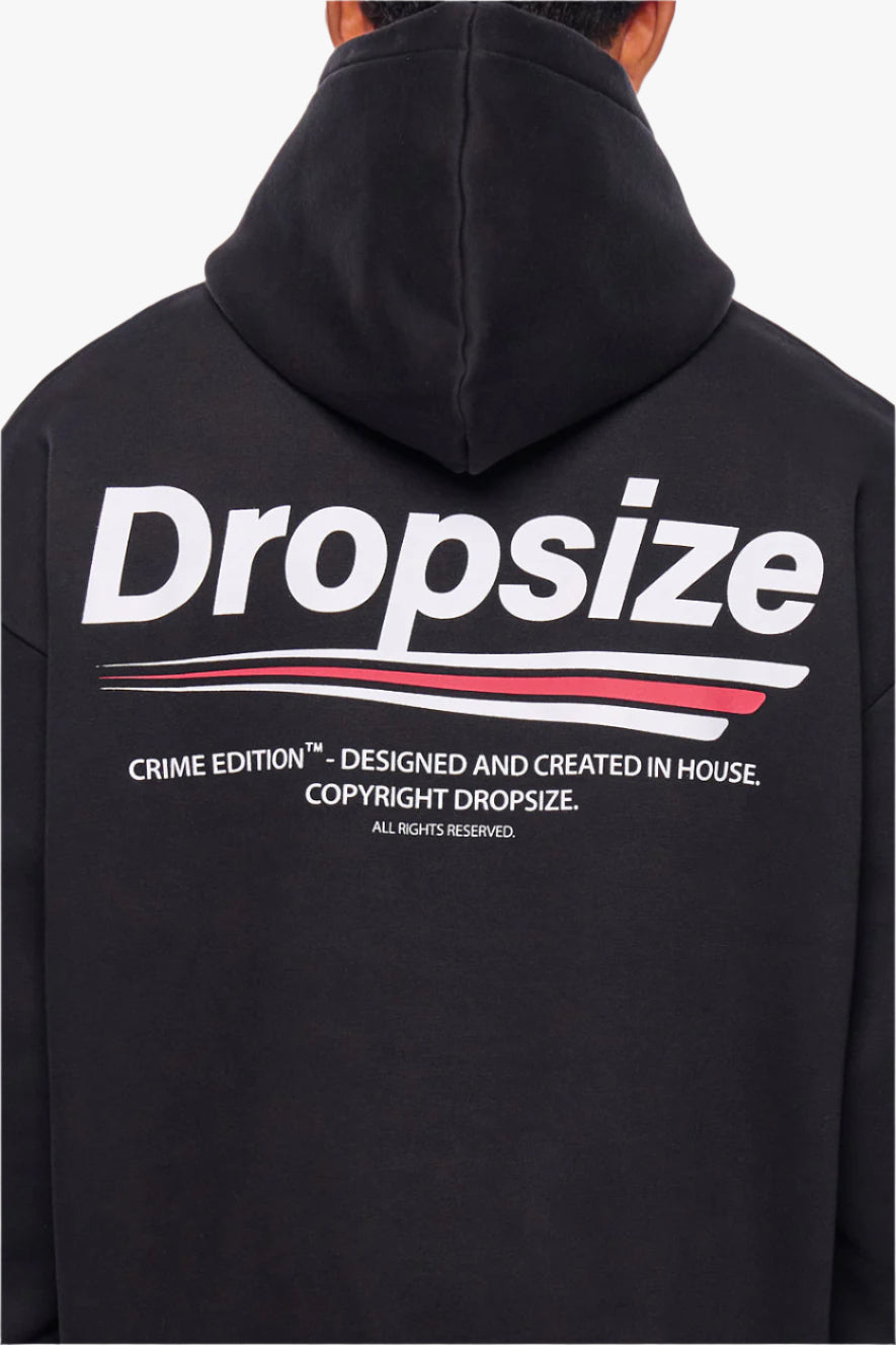 HEAVY OVERSIZE COPYRIGHT HOODIE BLACK
