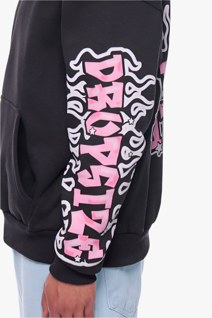 HEAVY OVERSIZE LOUD CLIQUE  HOODIE BLACK