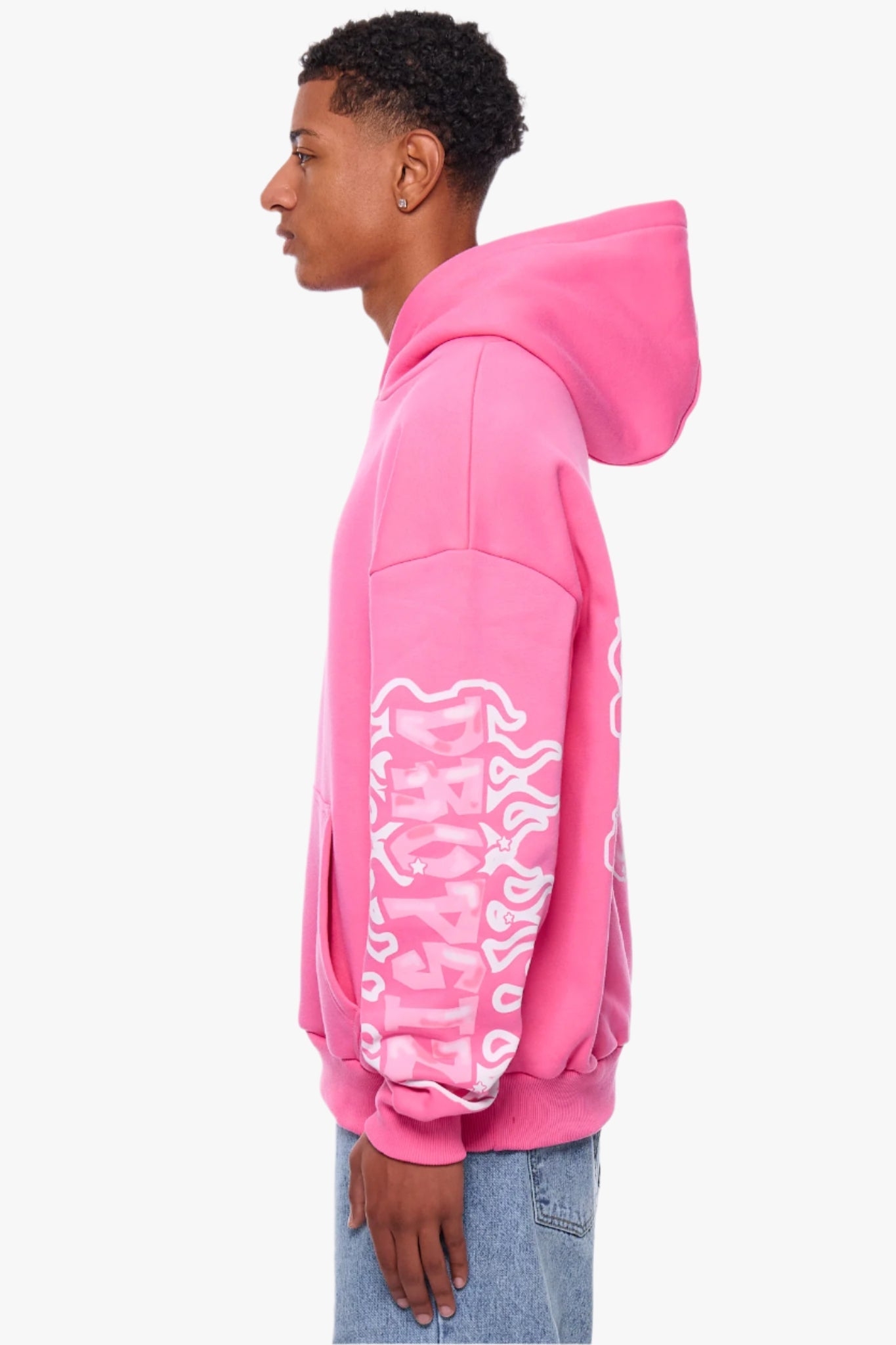 HEAVY OVERSIZE LOUD CLIQUE  HOODIE PINK