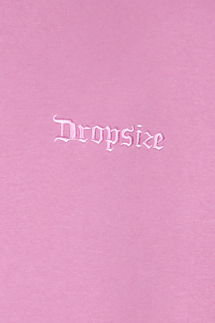 HEAVY OVERSIZE EMBO HOODIE DARK PINK