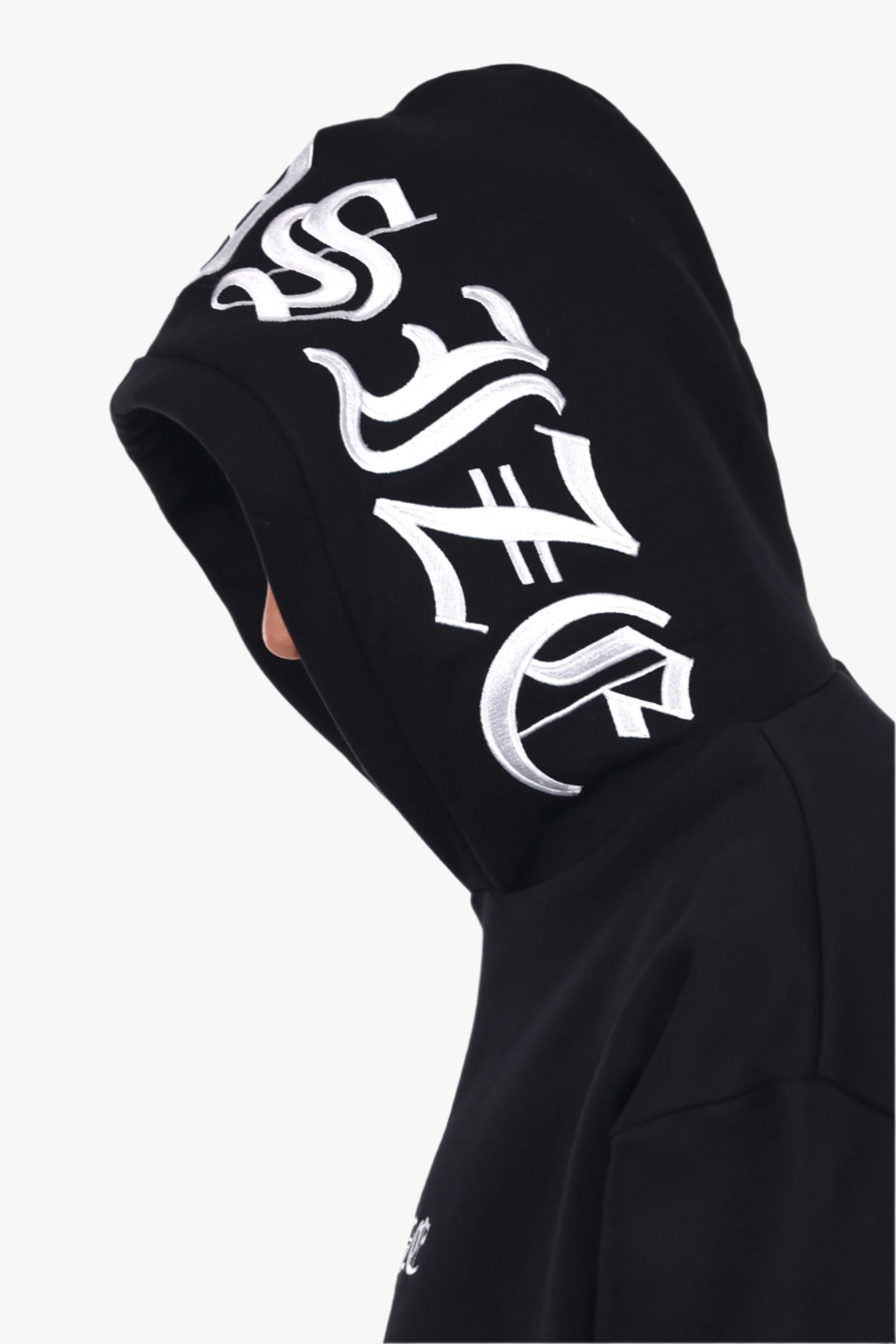 HEAVY OVERSIZE HOOD EMBO HOODIE BLACK