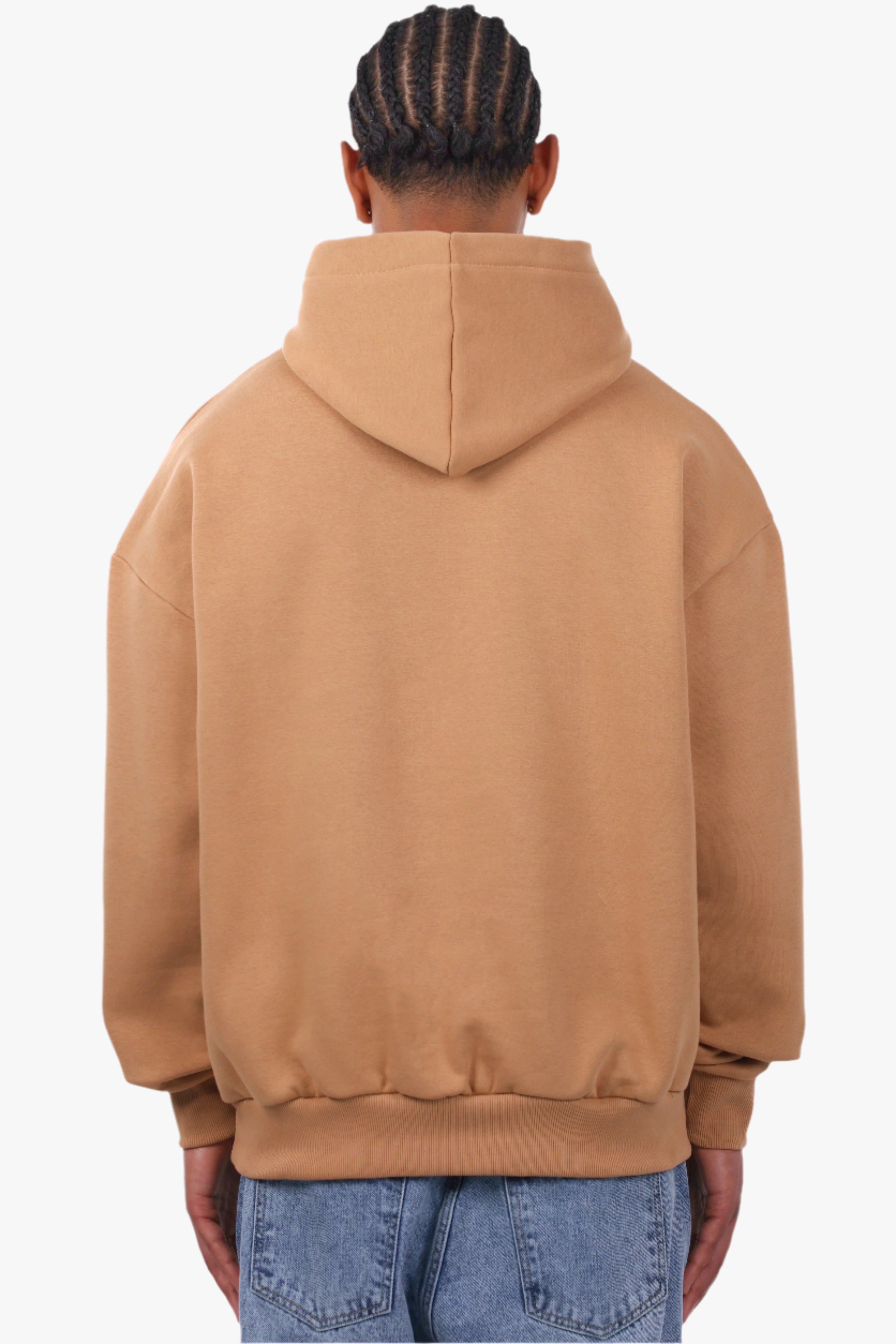 HEAVY OVERSIZE EMBO HOODIE BEIGE