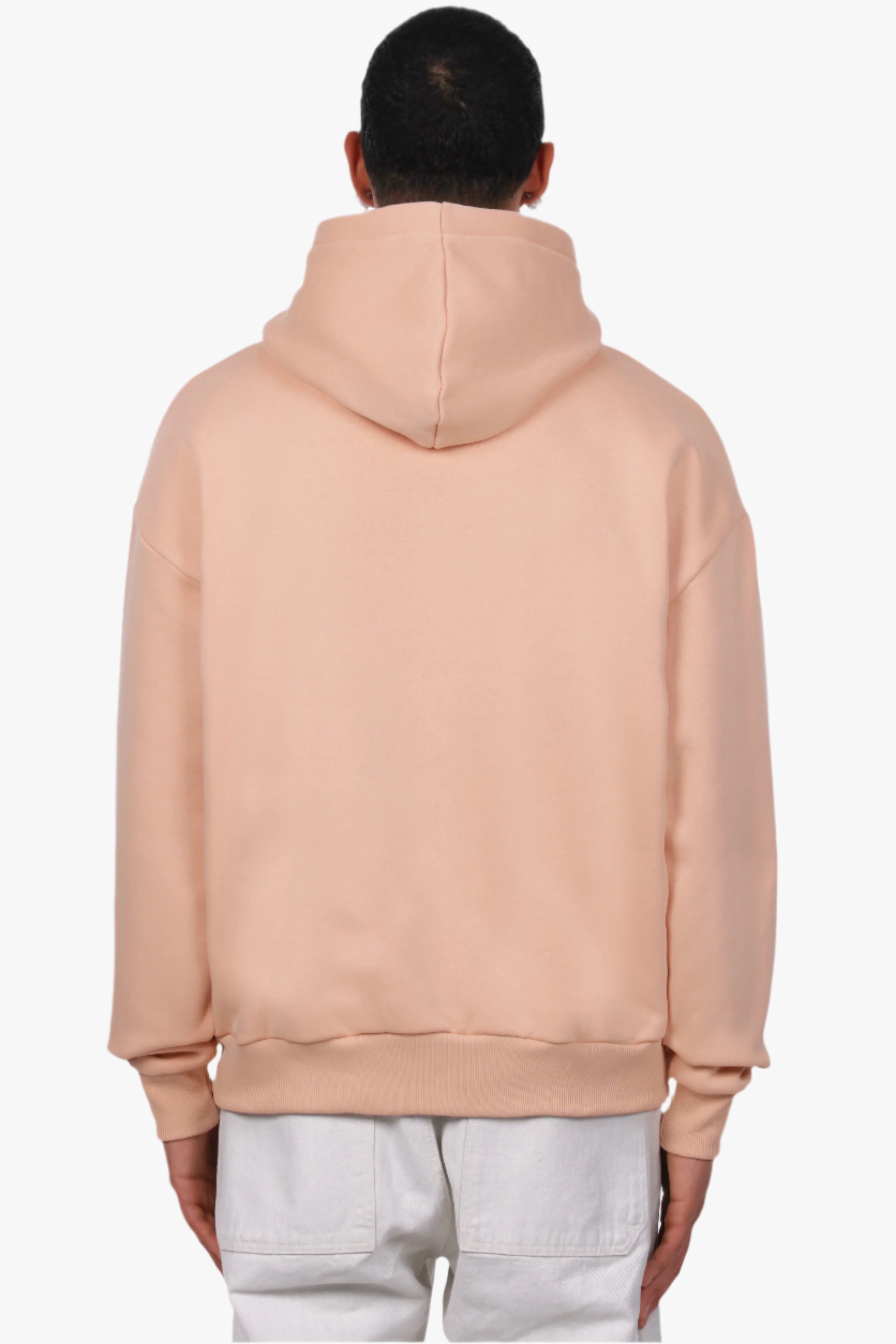 HEAVY OVERSIZE EMBO HOODIE PEACH