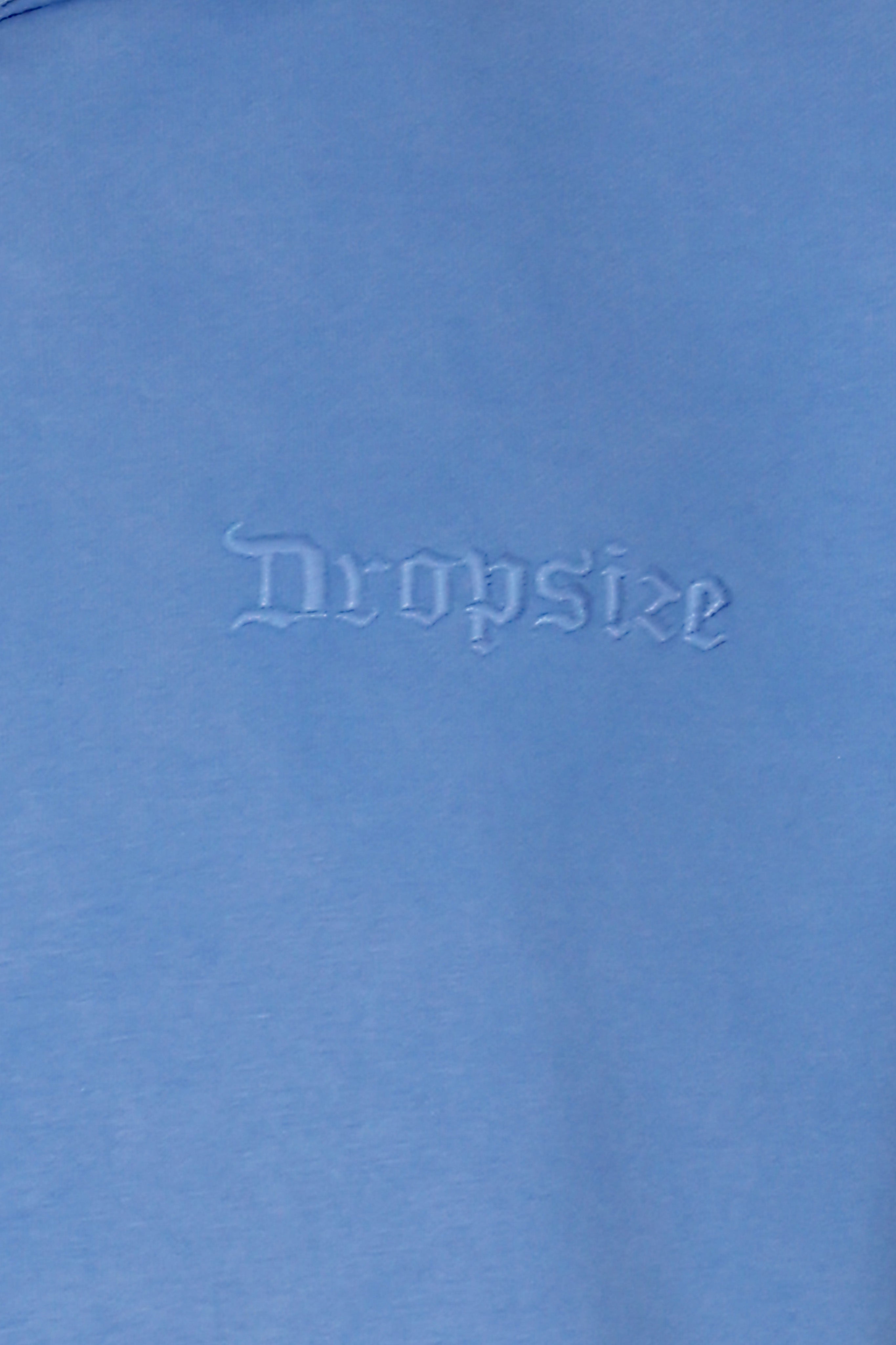 HEAVY OVERSIZE EMBO HOODIE BLUE