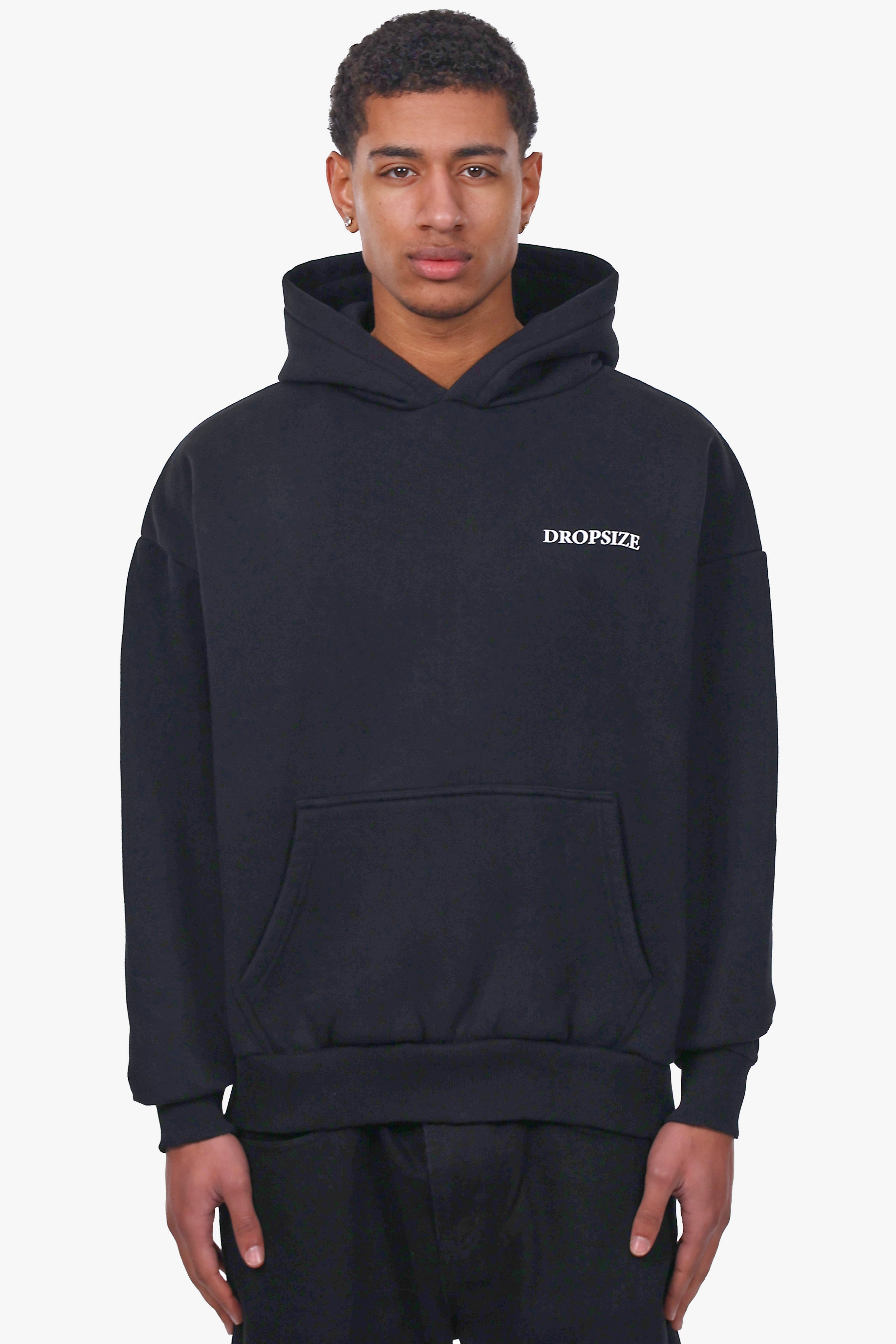 HEAVY OVERSIZE SNAKE HAND HOODIE BLACK