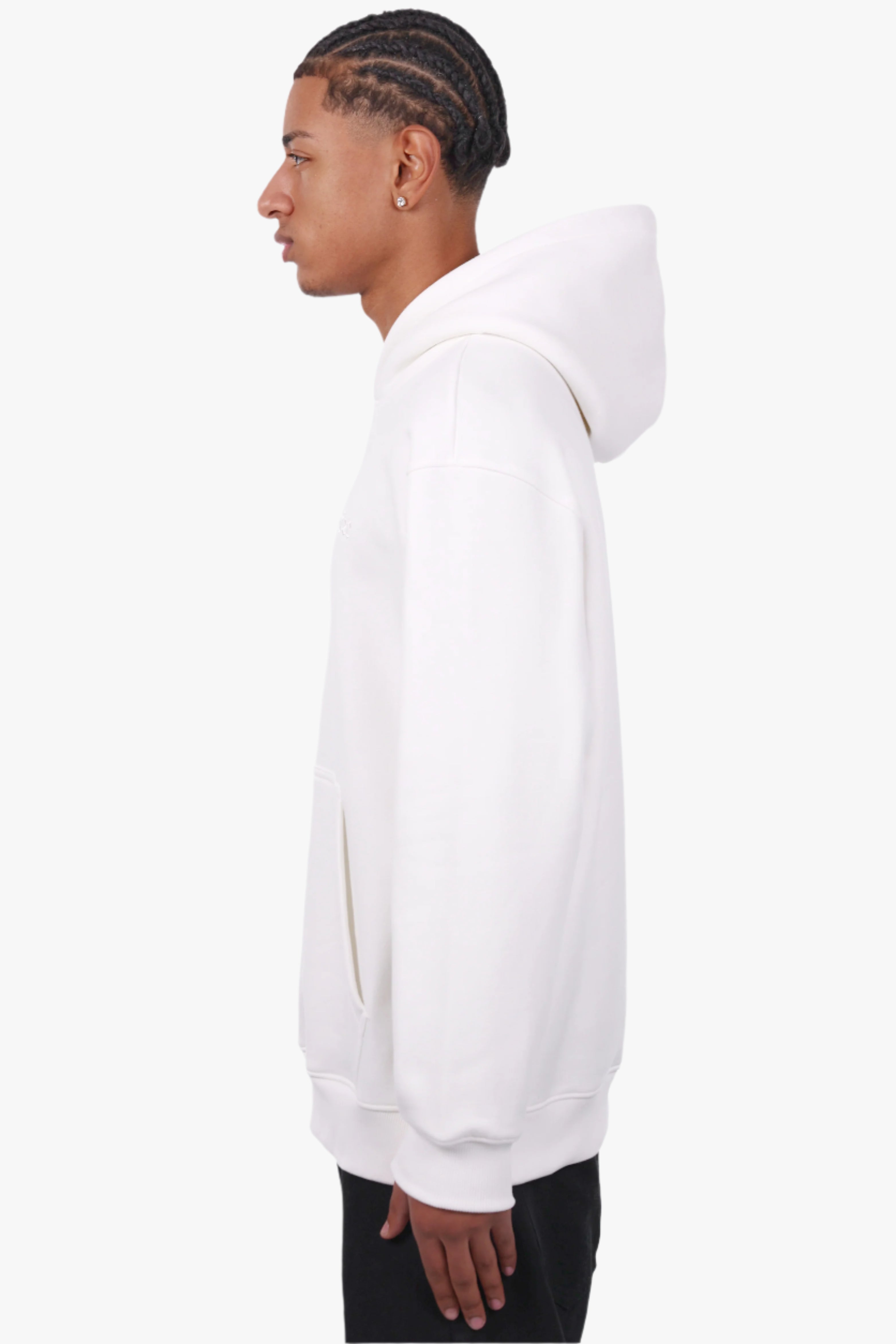 REGULAR FIT HOODIE CREAM WHITE