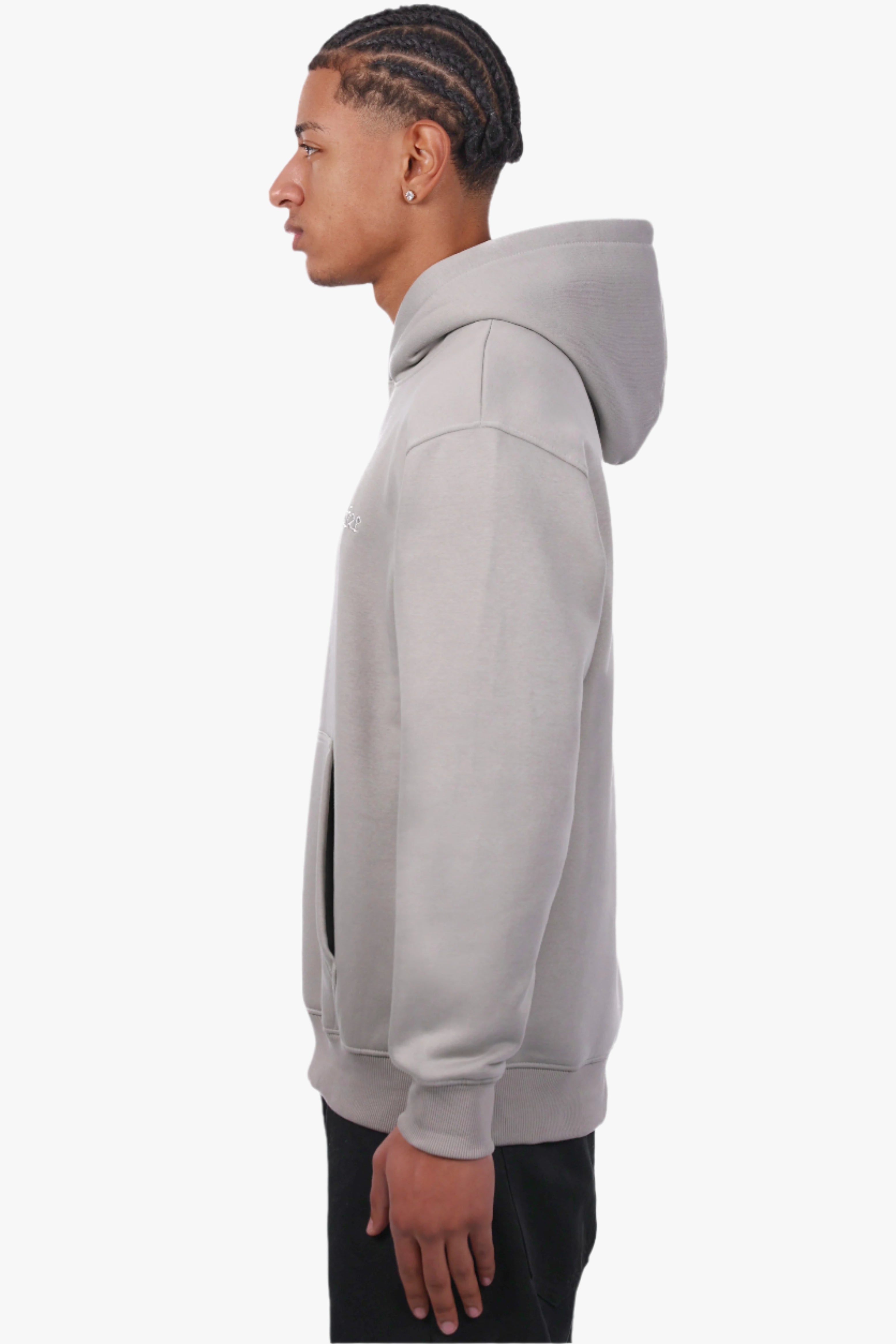 REGULAR FIT HOODIE FLINT GREY