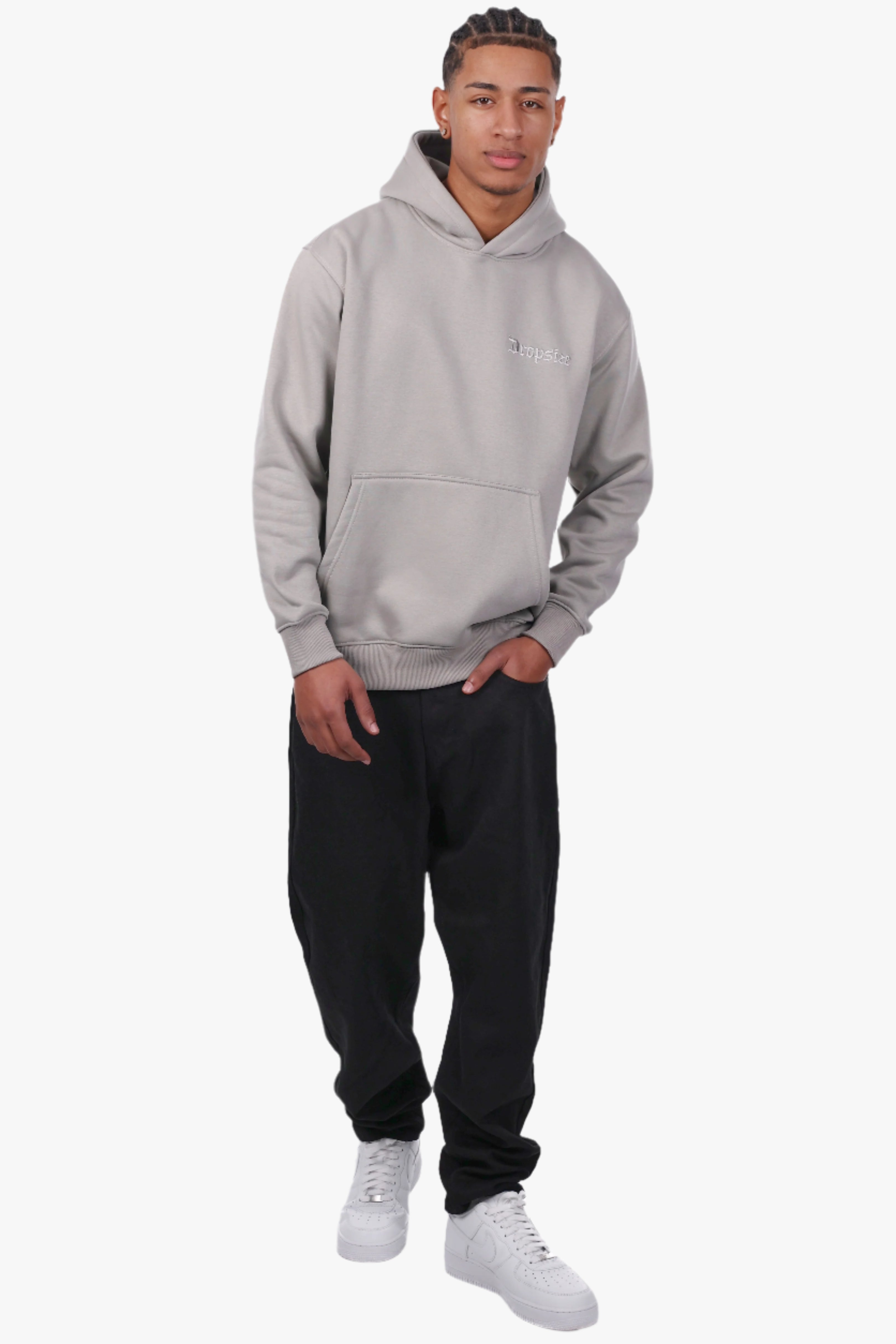 REGULAR FIT HOODIE FLINT GREY