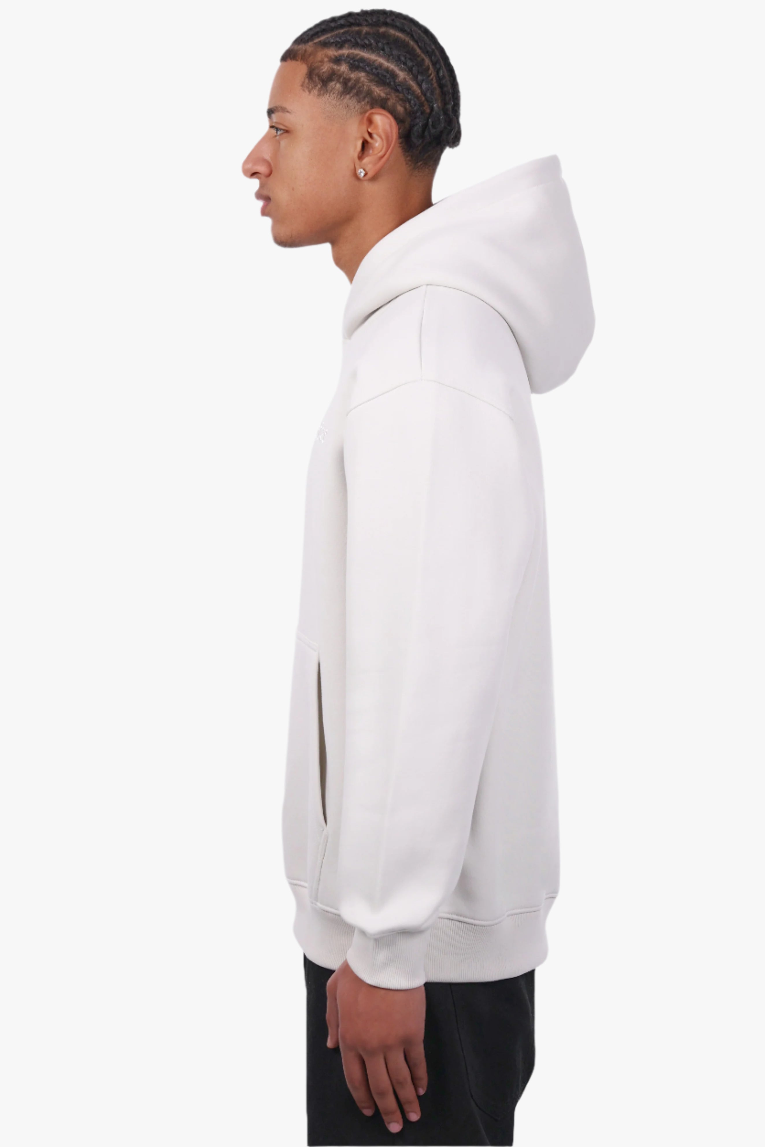 REGULAR FIT HOODIE LIGHT GREY