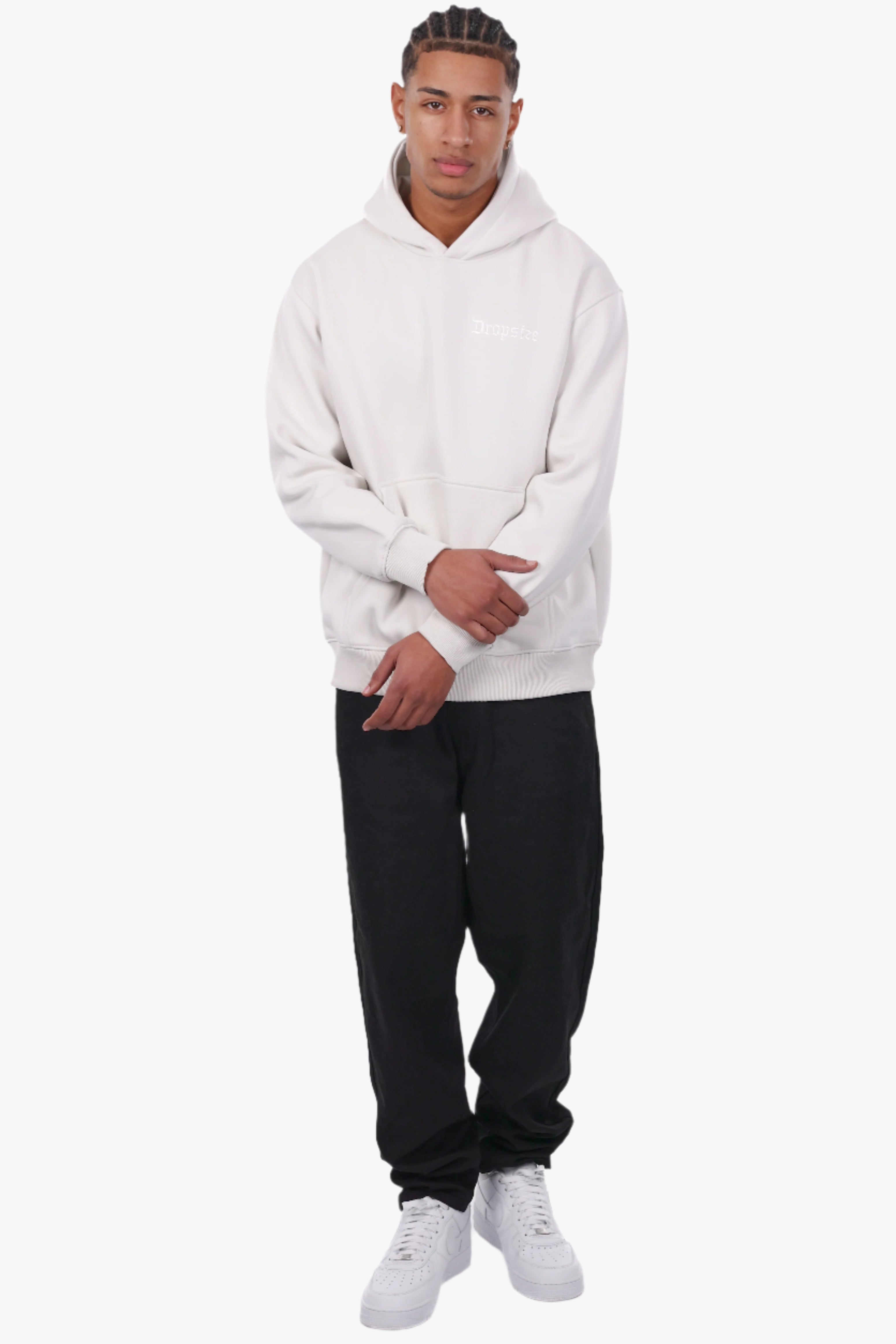 REGULAR FIT HOODIE LIGHT GREY