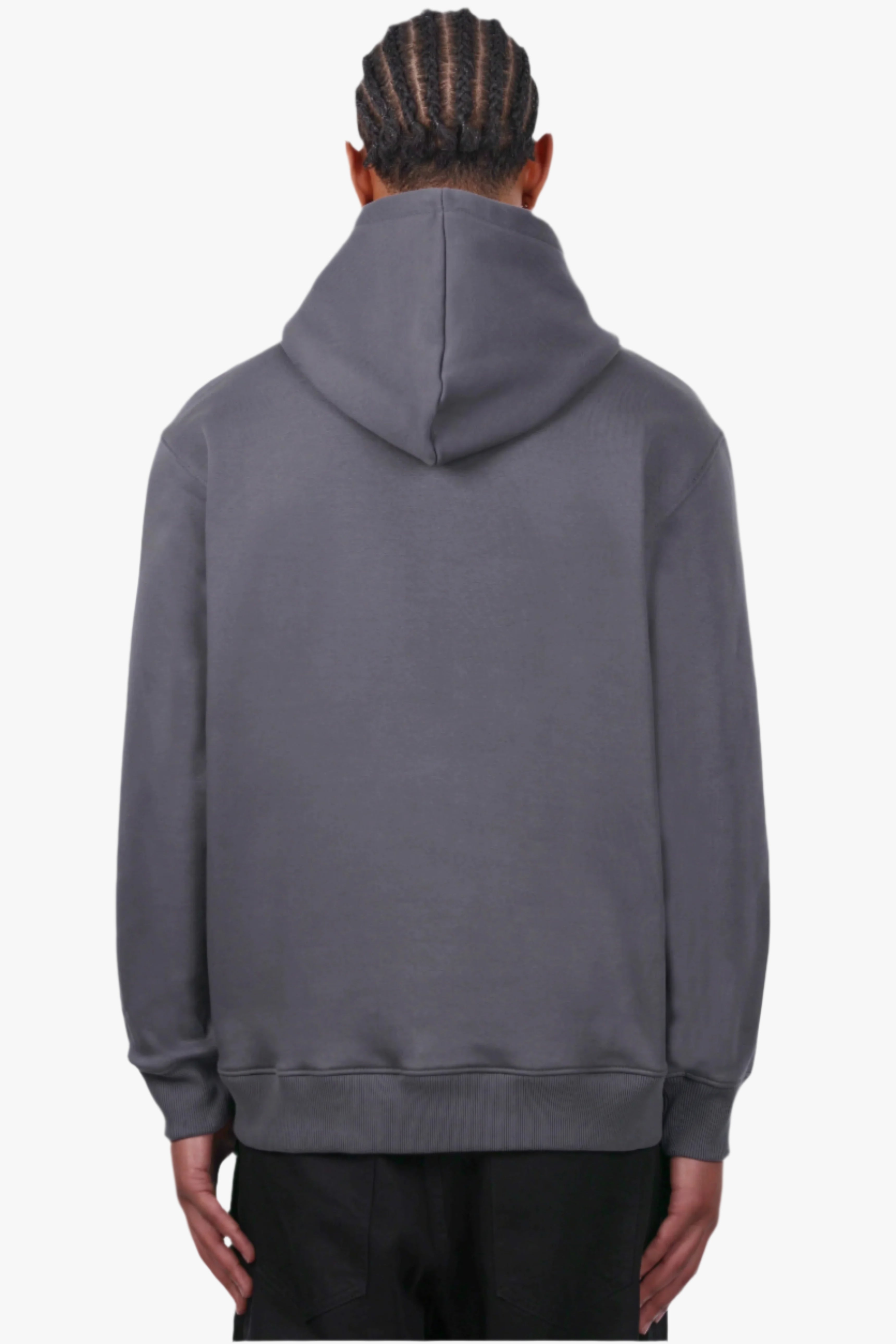 REGULAR FIT HOODIE STEEL GREY