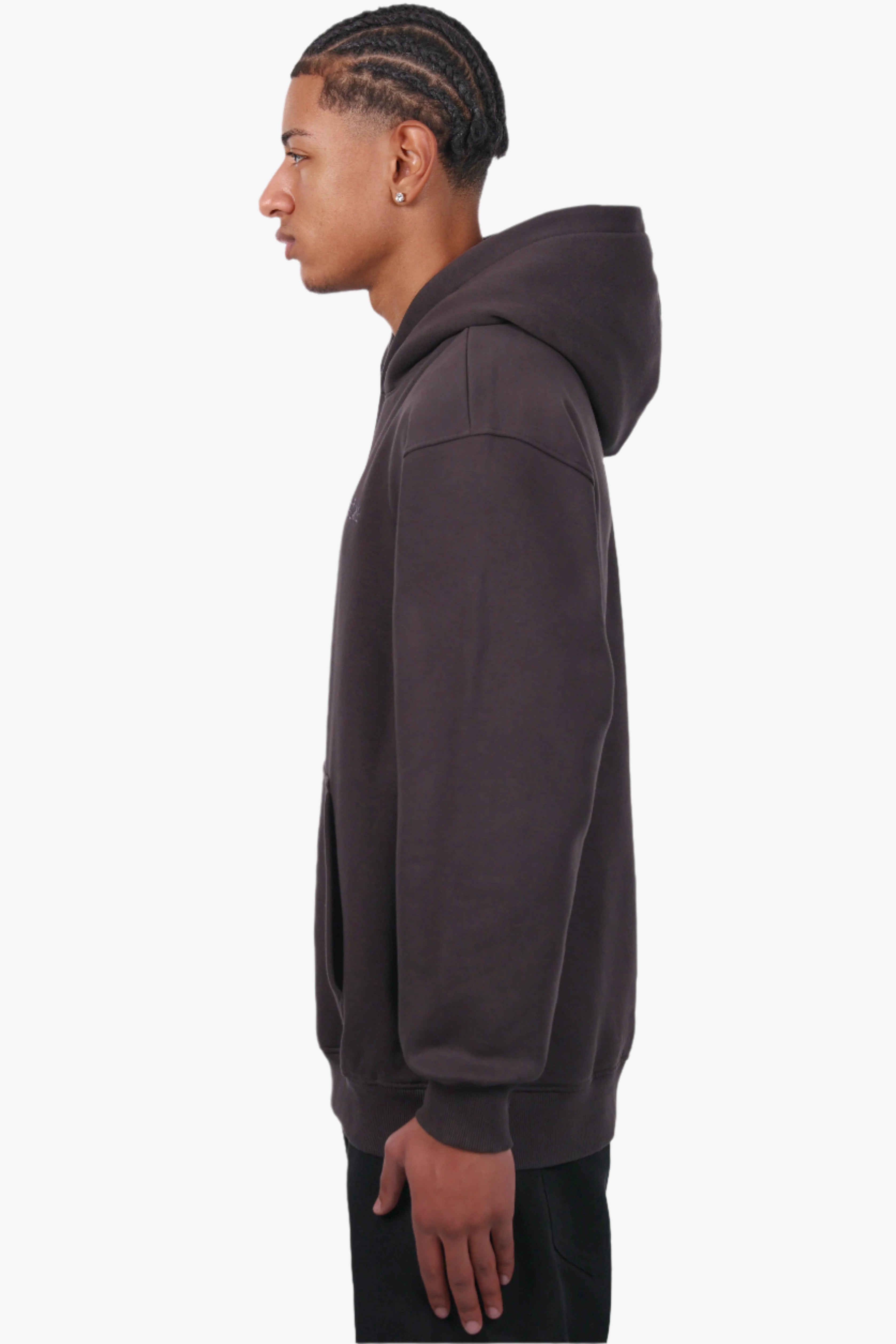 REGULAR FIT HOODIE WASHED BLACK